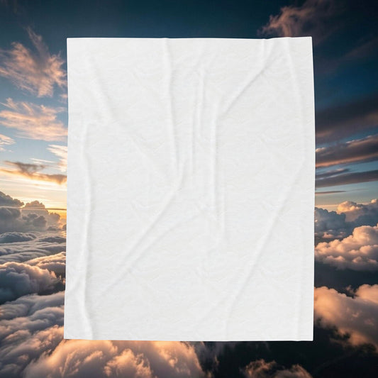 Cloudscape Velveteen Plush Blanket — Sunset Sky Photo Throw