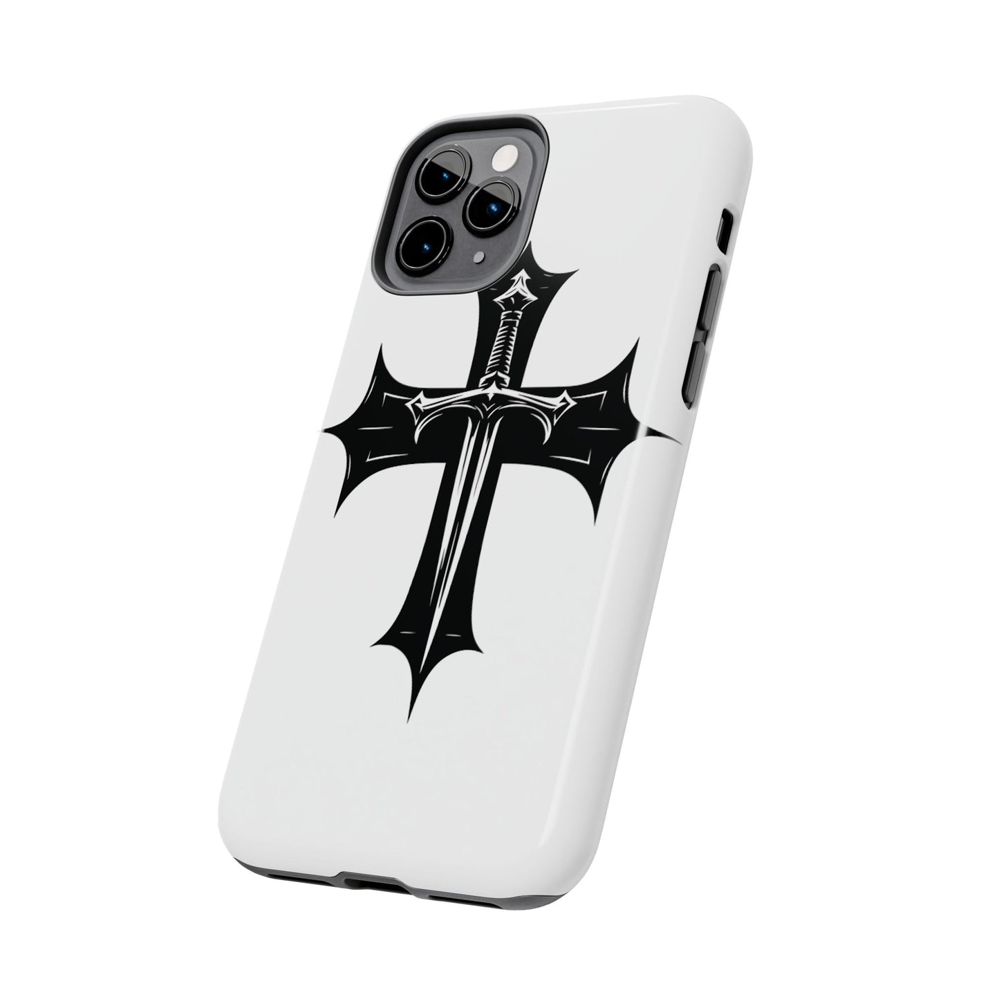 Tough Phone Case — Gothic Sword Cross Protective Phone Cover