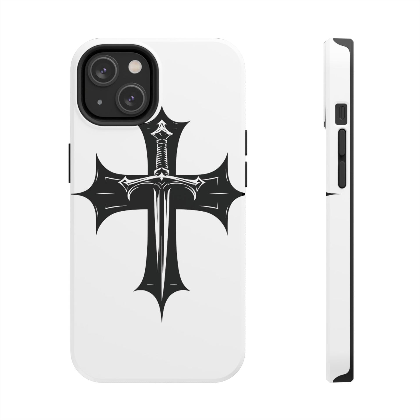 Tough Phone Case — Gothic Sword Cross Protective Phone Cover