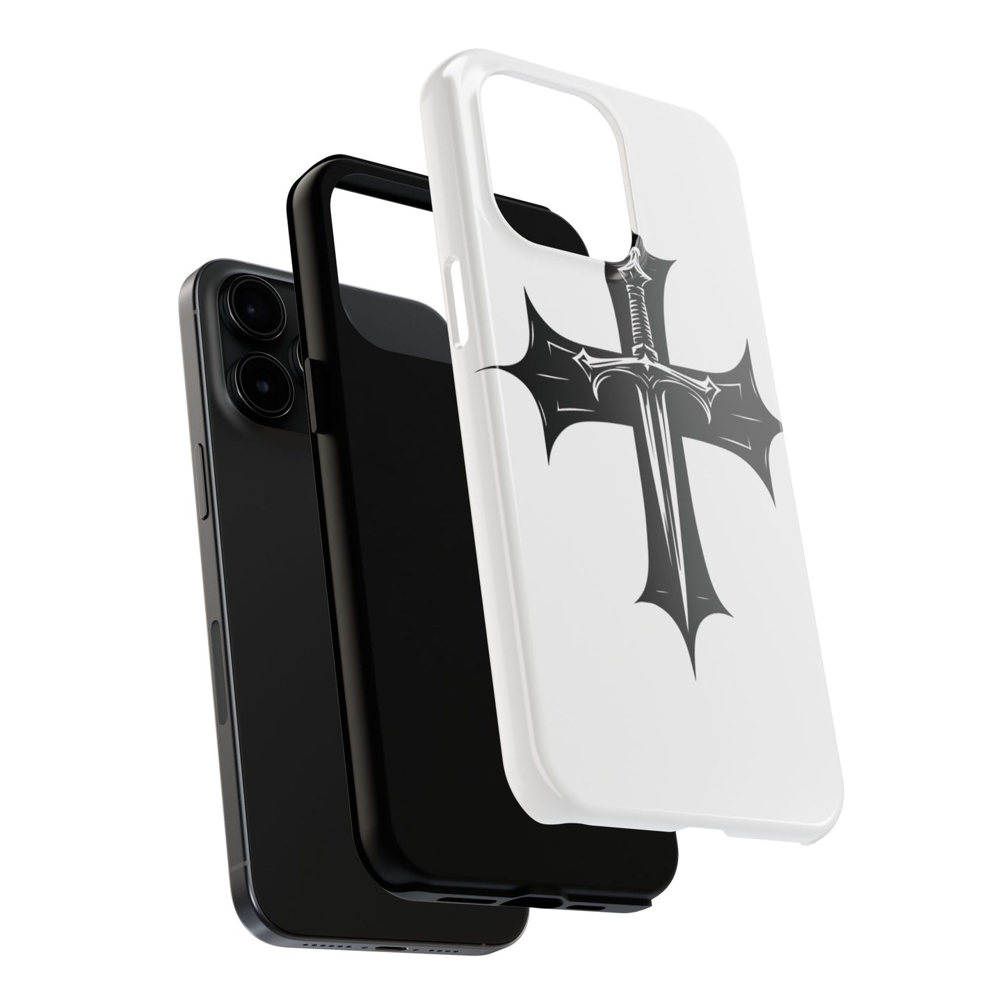 Tough Phone Case — Gothic Sword Cross Protective Phone Cover