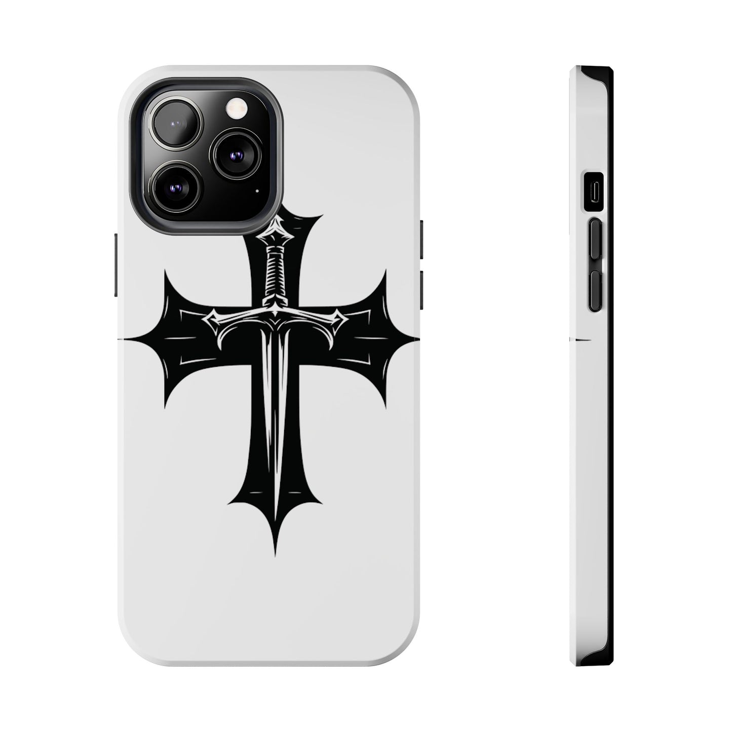 Tough Phone Case — Gothic Sword Cross Protective Phone Cover
