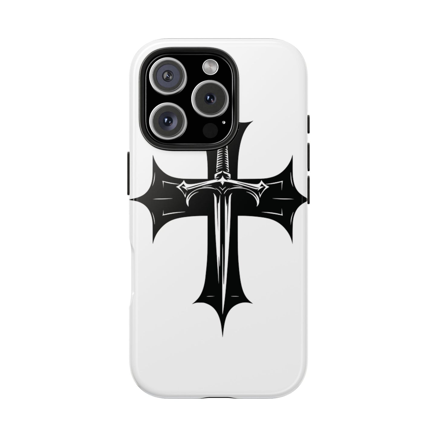 Tough Phone Case — Gothic Sword Cross Protective Phone Cover