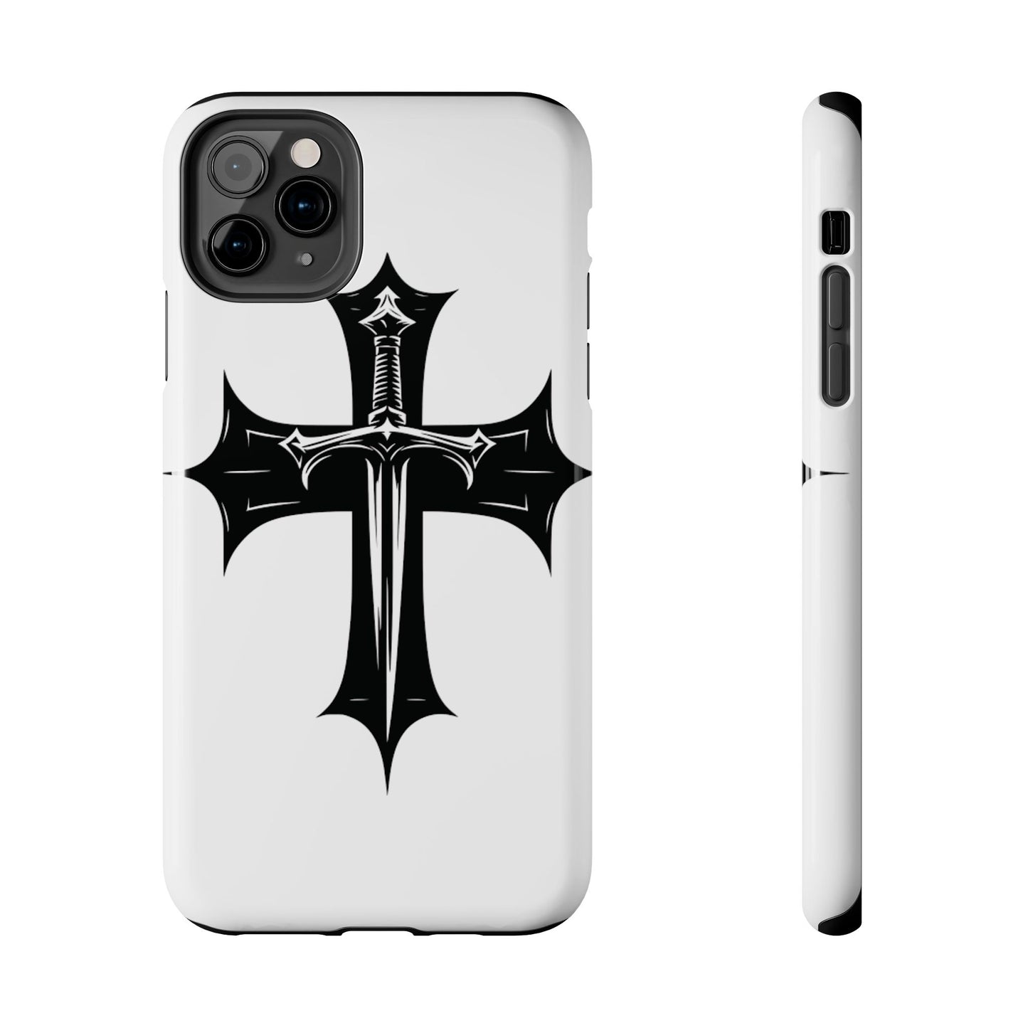 Tough Phone Case — Gothic Sword Cross Protective Phone Cover