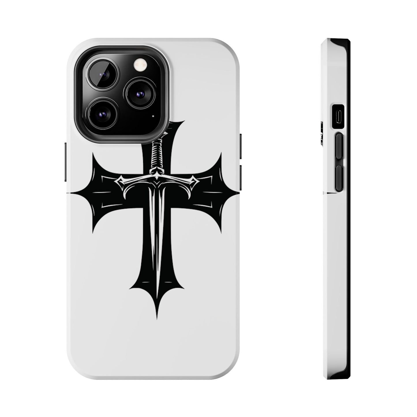 Tough Phone Case — Gothic Sword Cross Protective Phone Cover