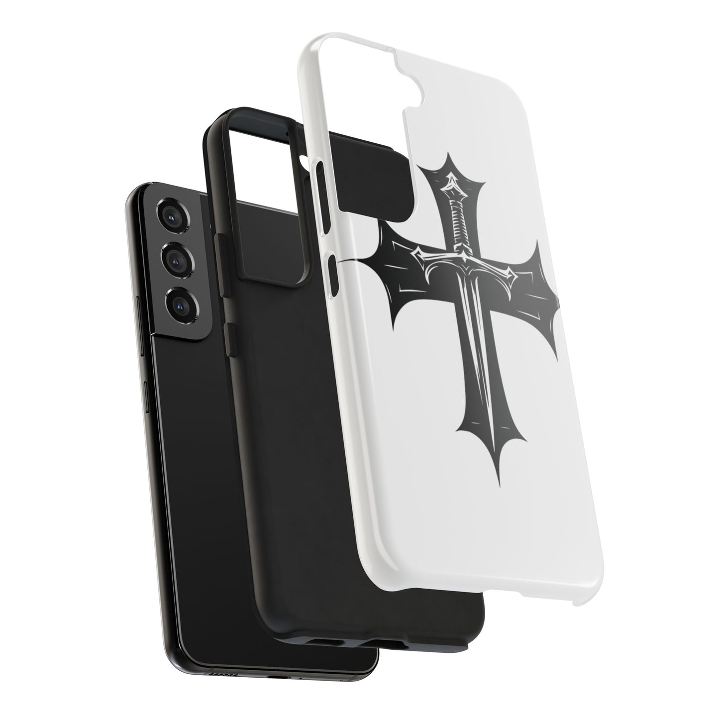 Tough Phone Case — Gothic Sword Cross Protective Phone Cover