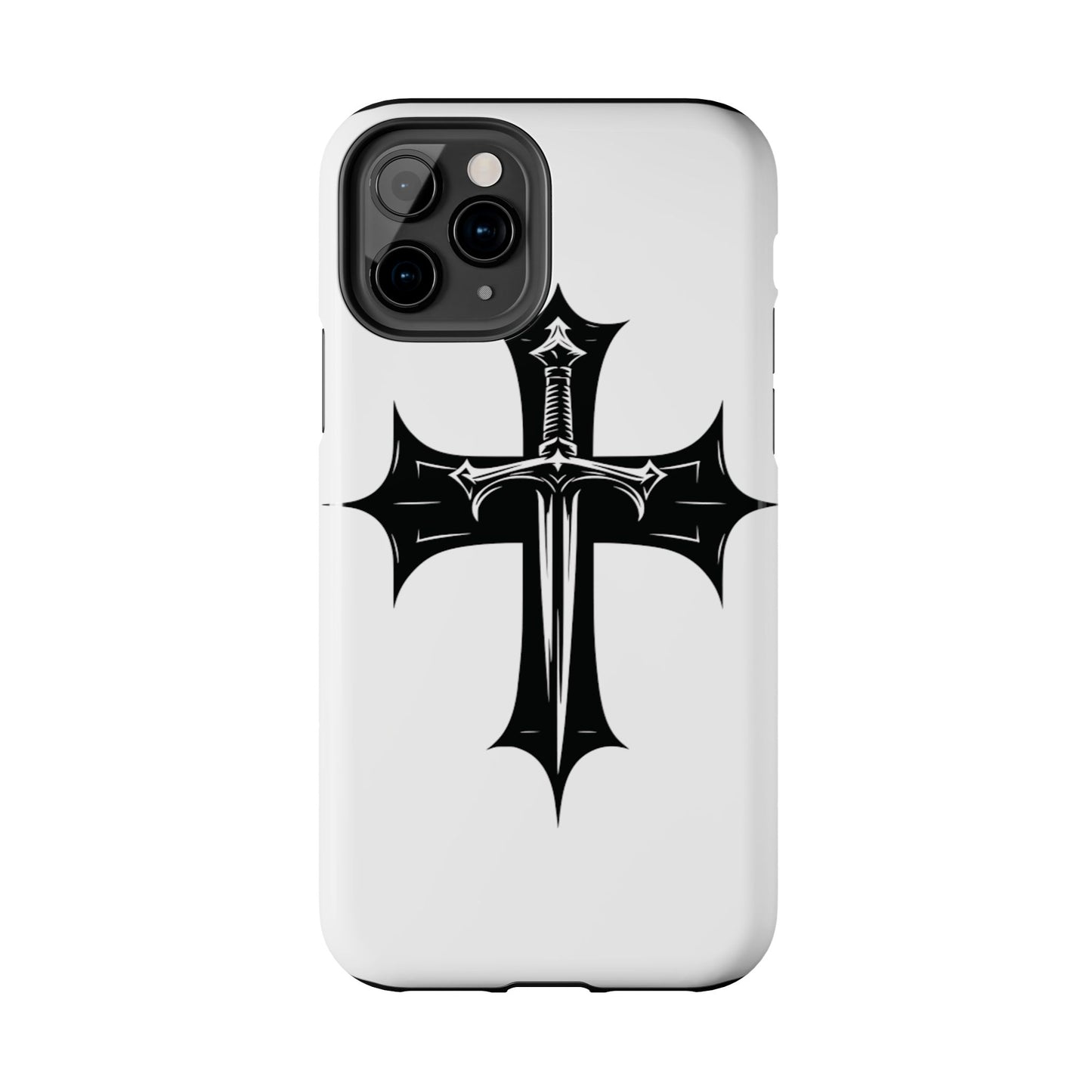 Tough Phone Case — Gothic Sword Cross Protective Phone Cover