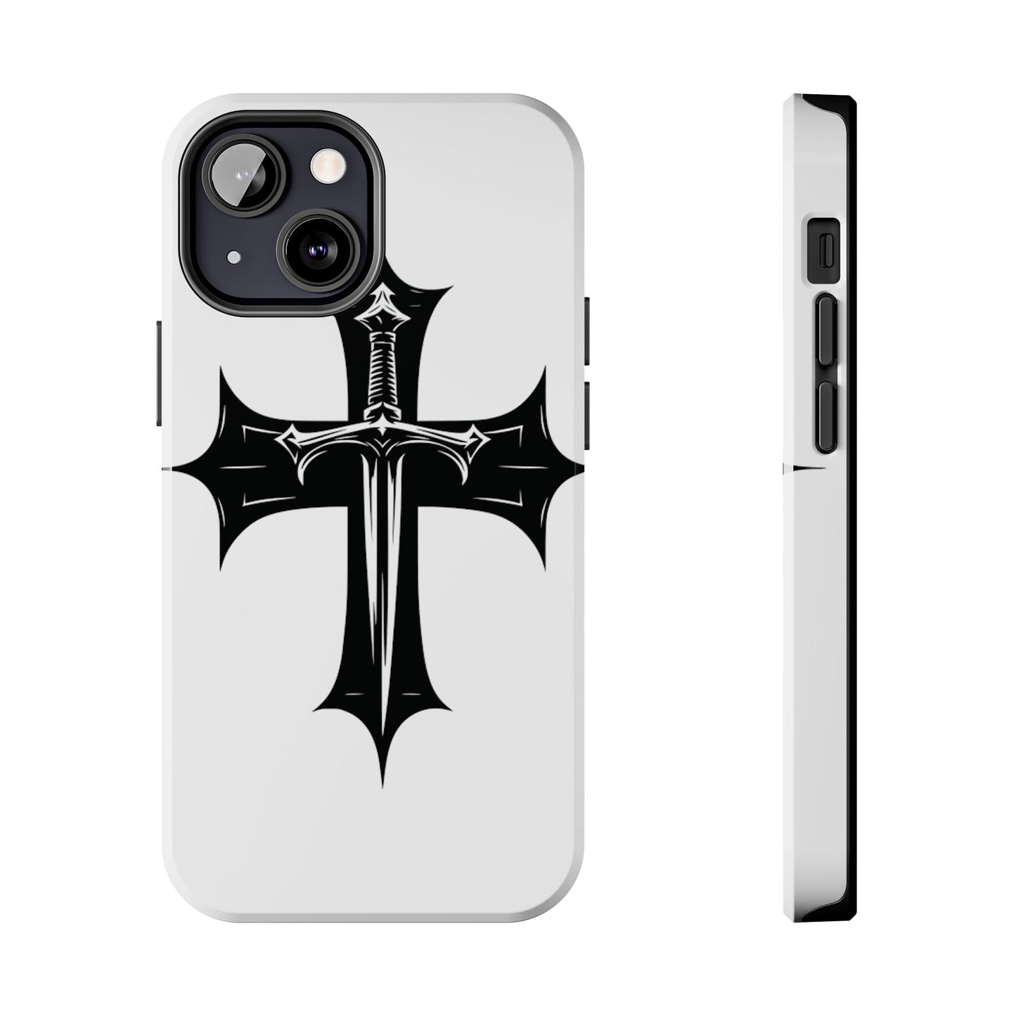 Tough Phone Case — Gothic Sword Cross Protective Phone Cover