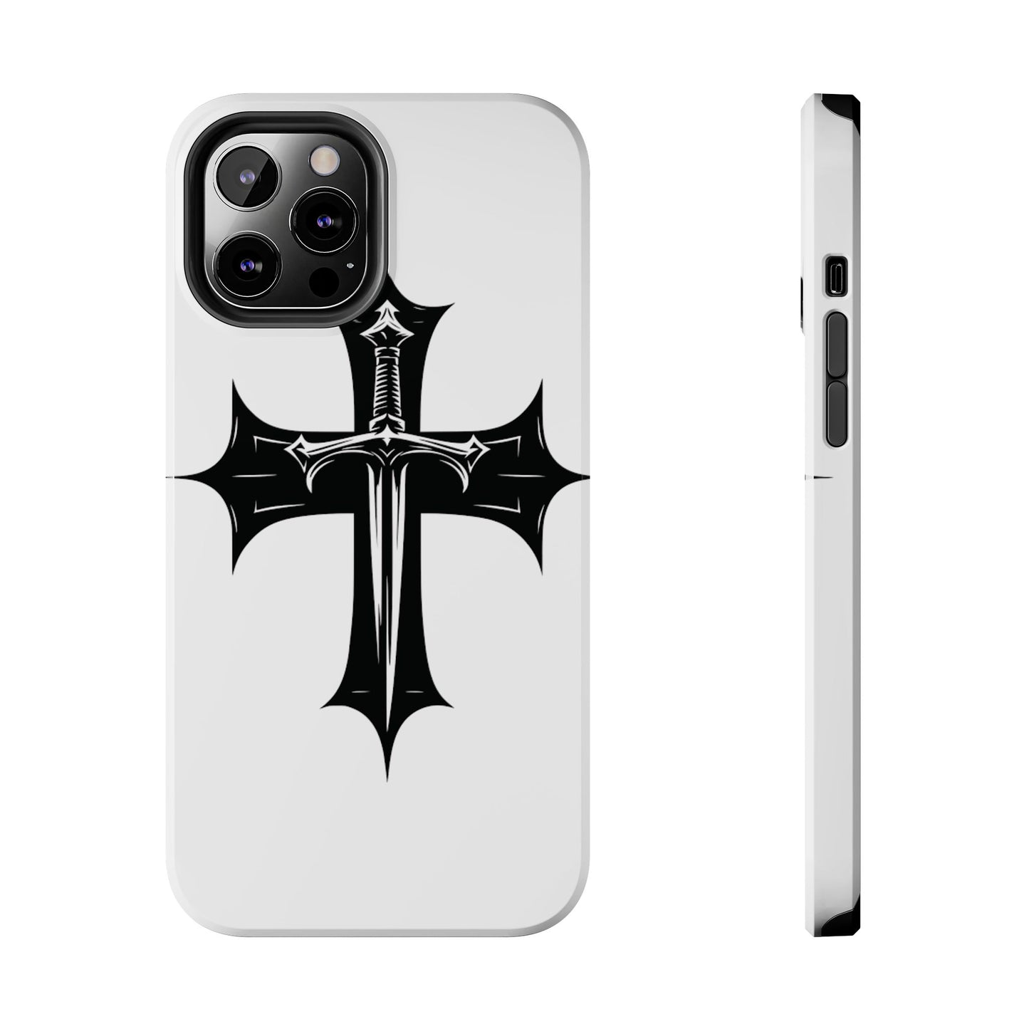 Tough Phone Case — Gothic Sword Cross Protective Phone Cover