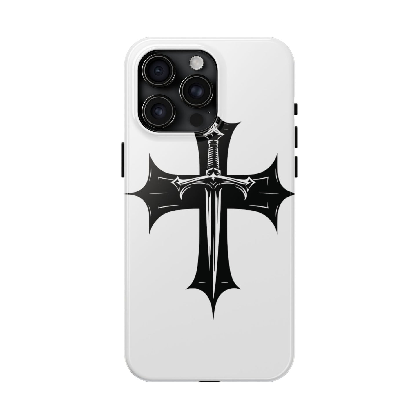 Tough Phone Case — Gothic Sword Cross Protective Phone Cover