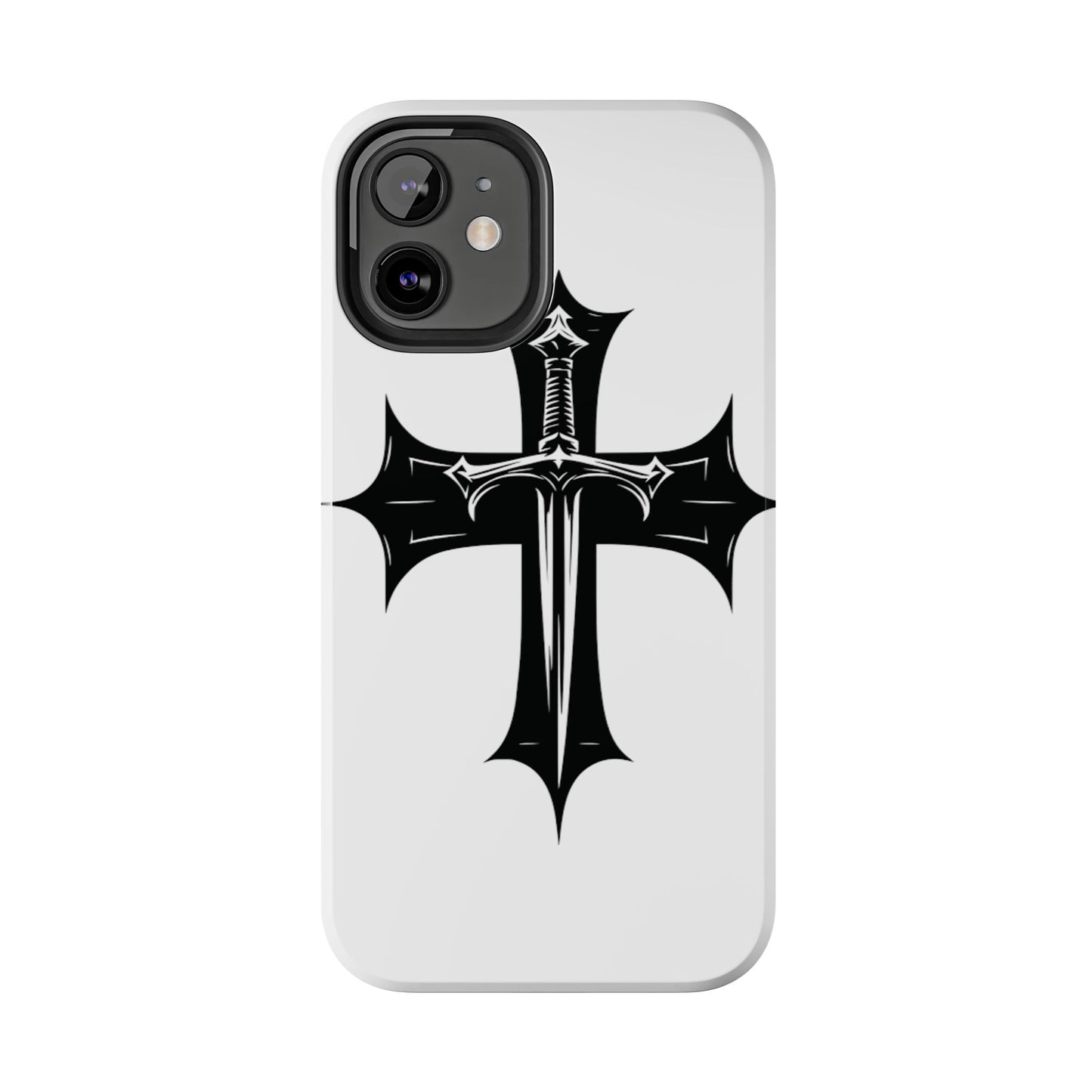 Tough Phone Case — Gothic Sword Cross Protective Phone Cover