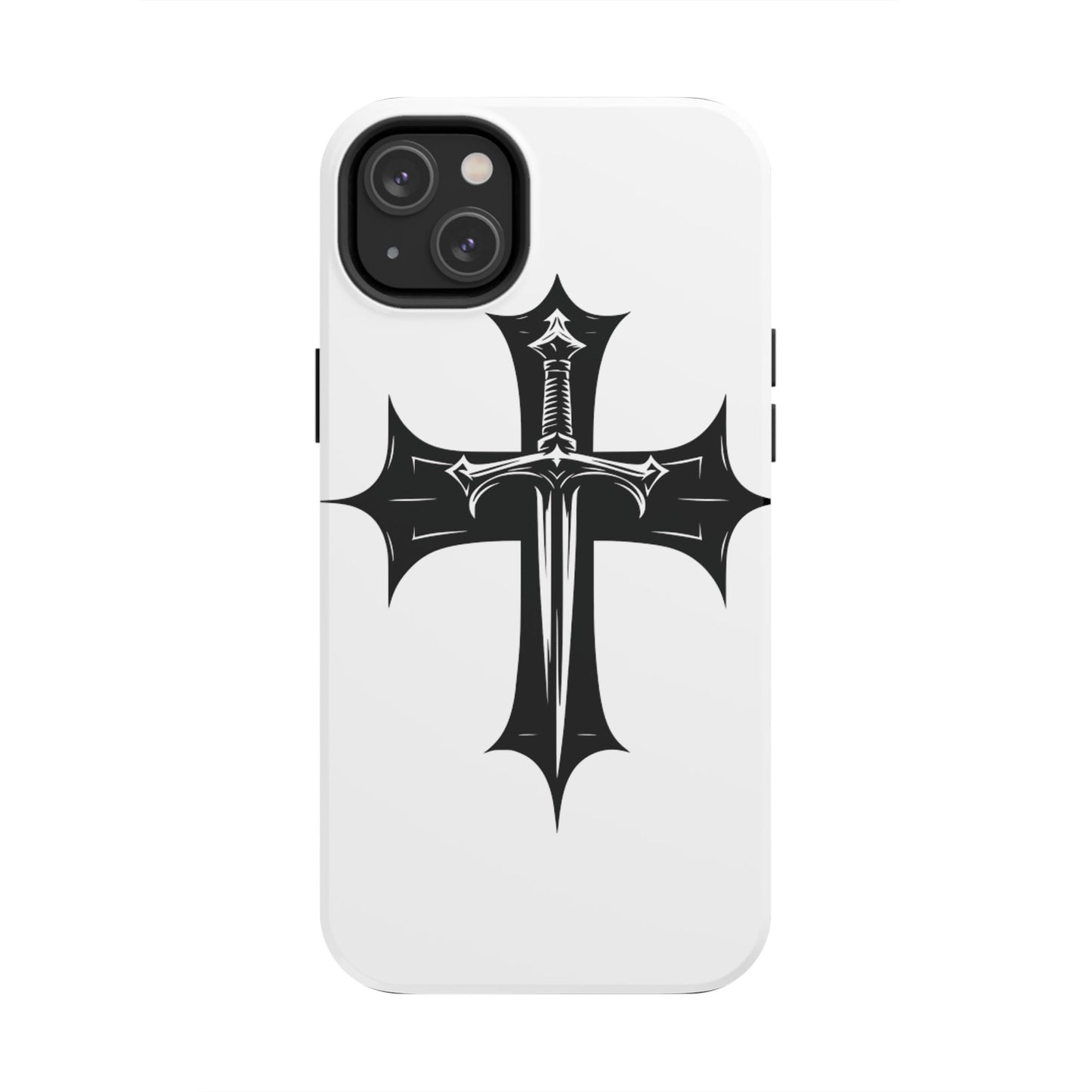 Tough Phone Case — Gothic Sword Cross Protective Phone Cover