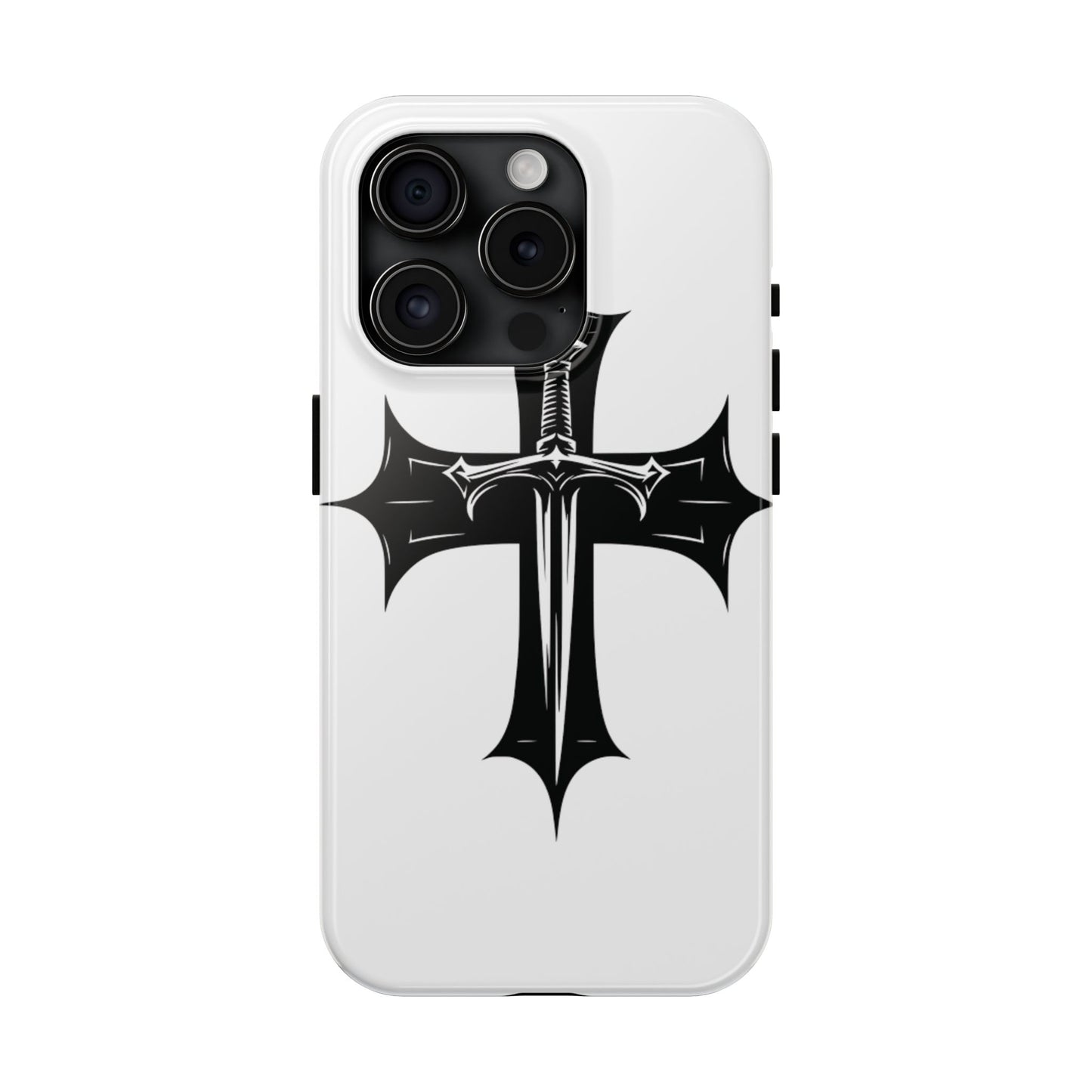 Tough Phone Case — Gothic Sword Cross Protective Phone Cover