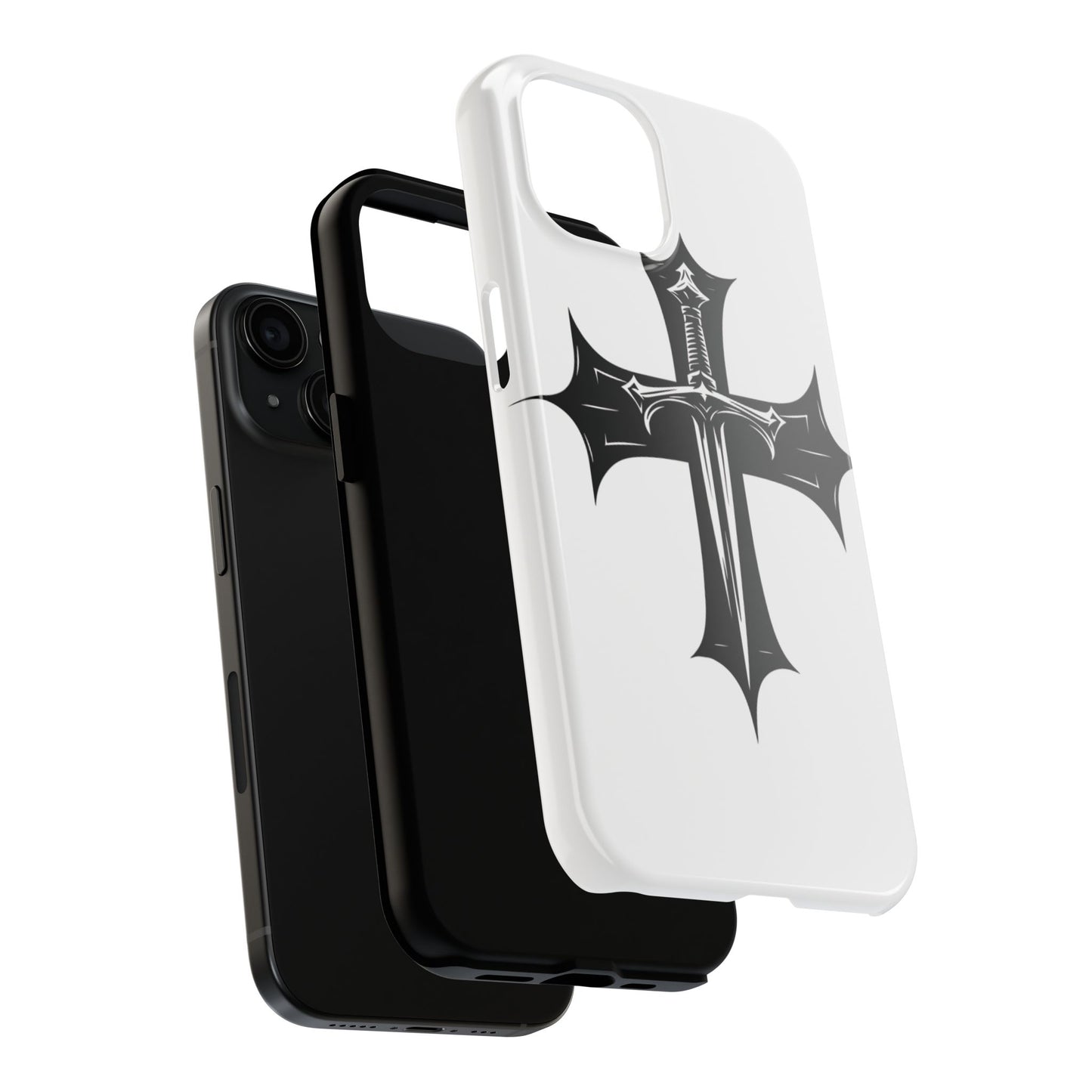 Tough Phone Case — Gothic Sword Cross Protective Phone Cover