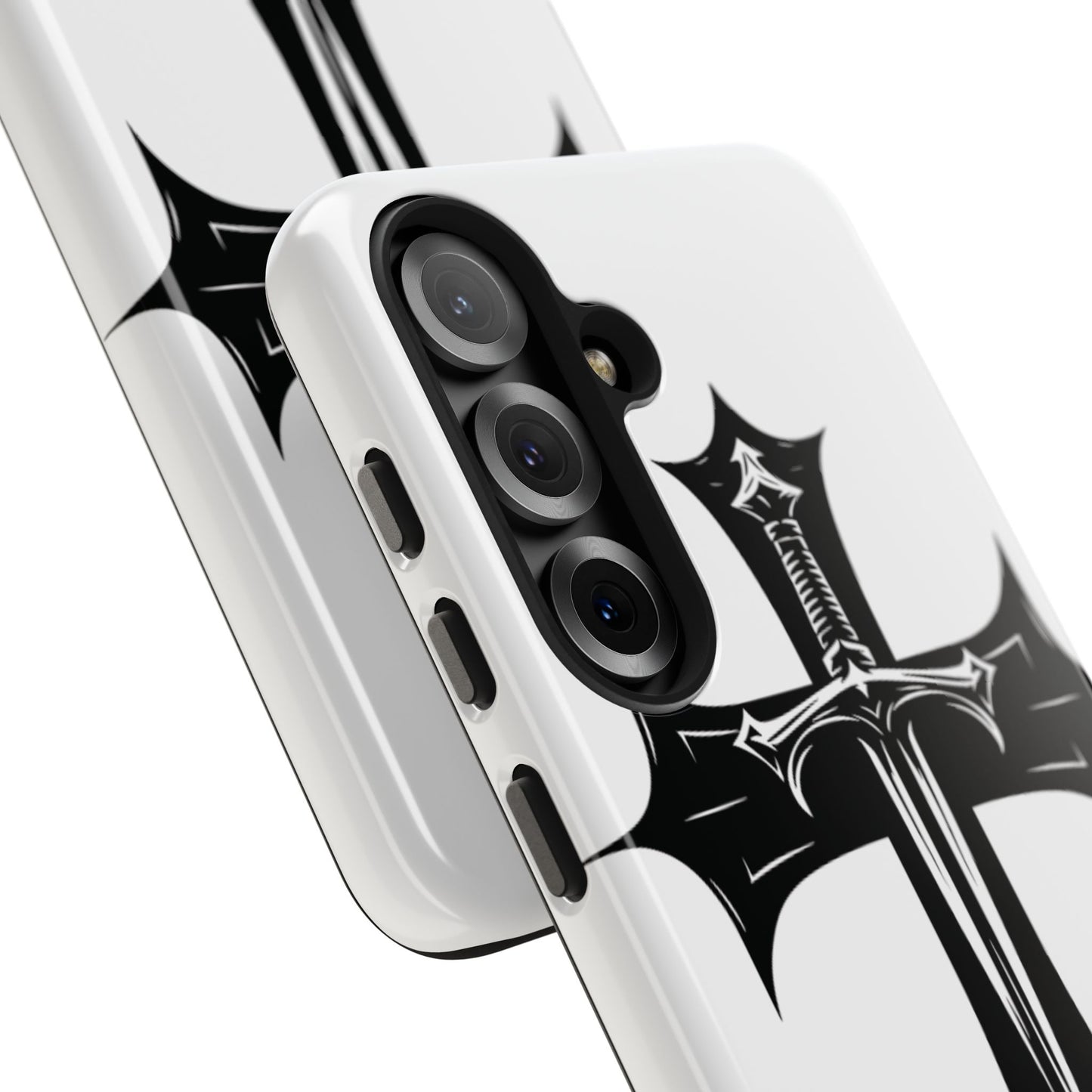 Tough Phone Case — Gothic Sword Cross Protective Phone Cover