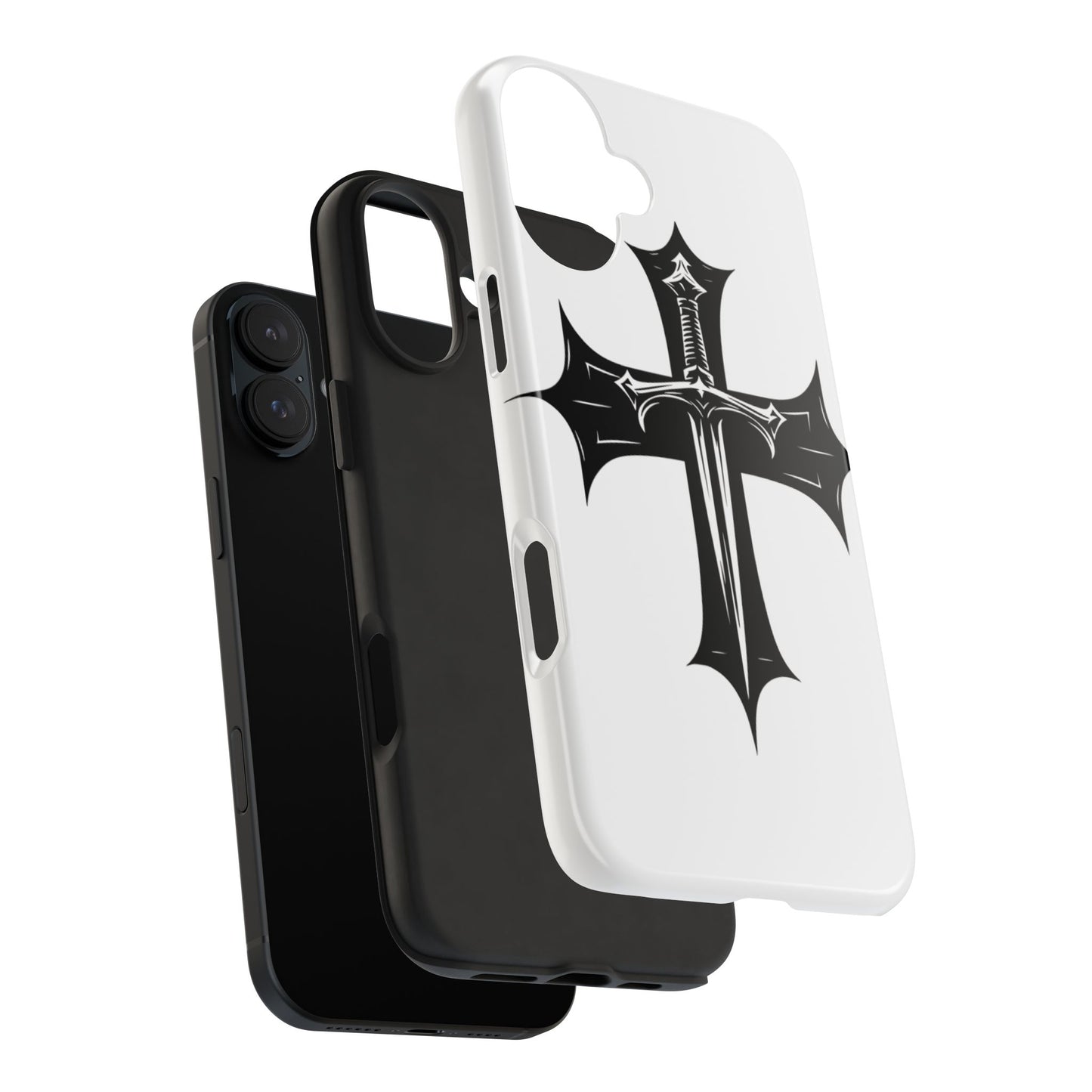 Tough Phone Case — Gothic Sword Cross Protective Phone Cover