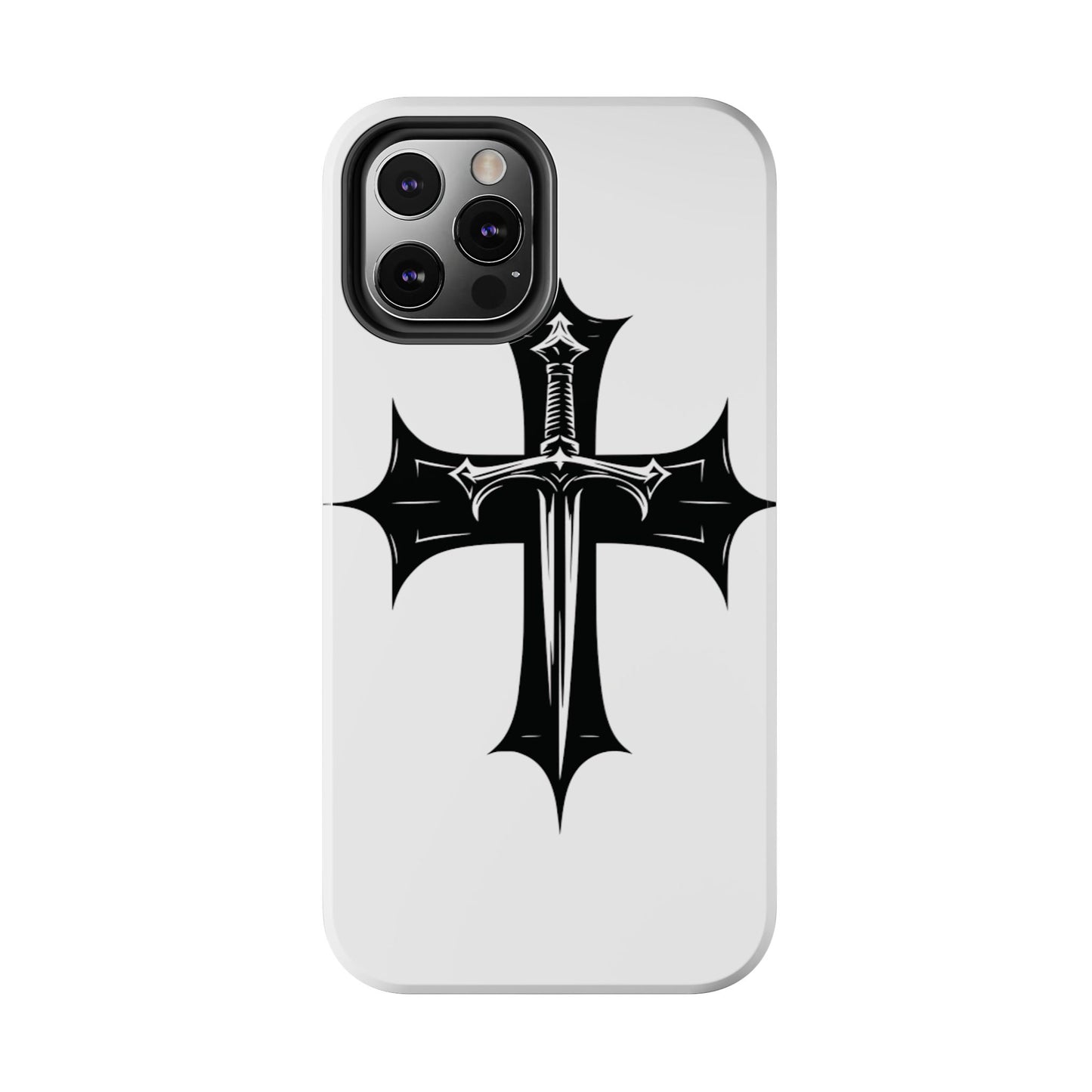 Tough Phone Case — Gothic Sword Cross Protective Phone Cover