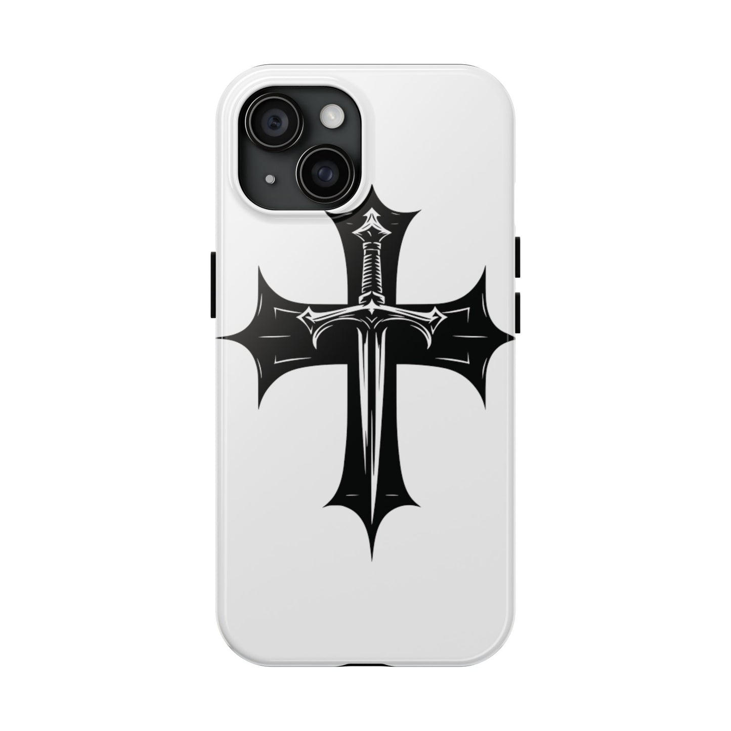 Tough Phone Case — Gothic Sword Cross Protective Phone Cover