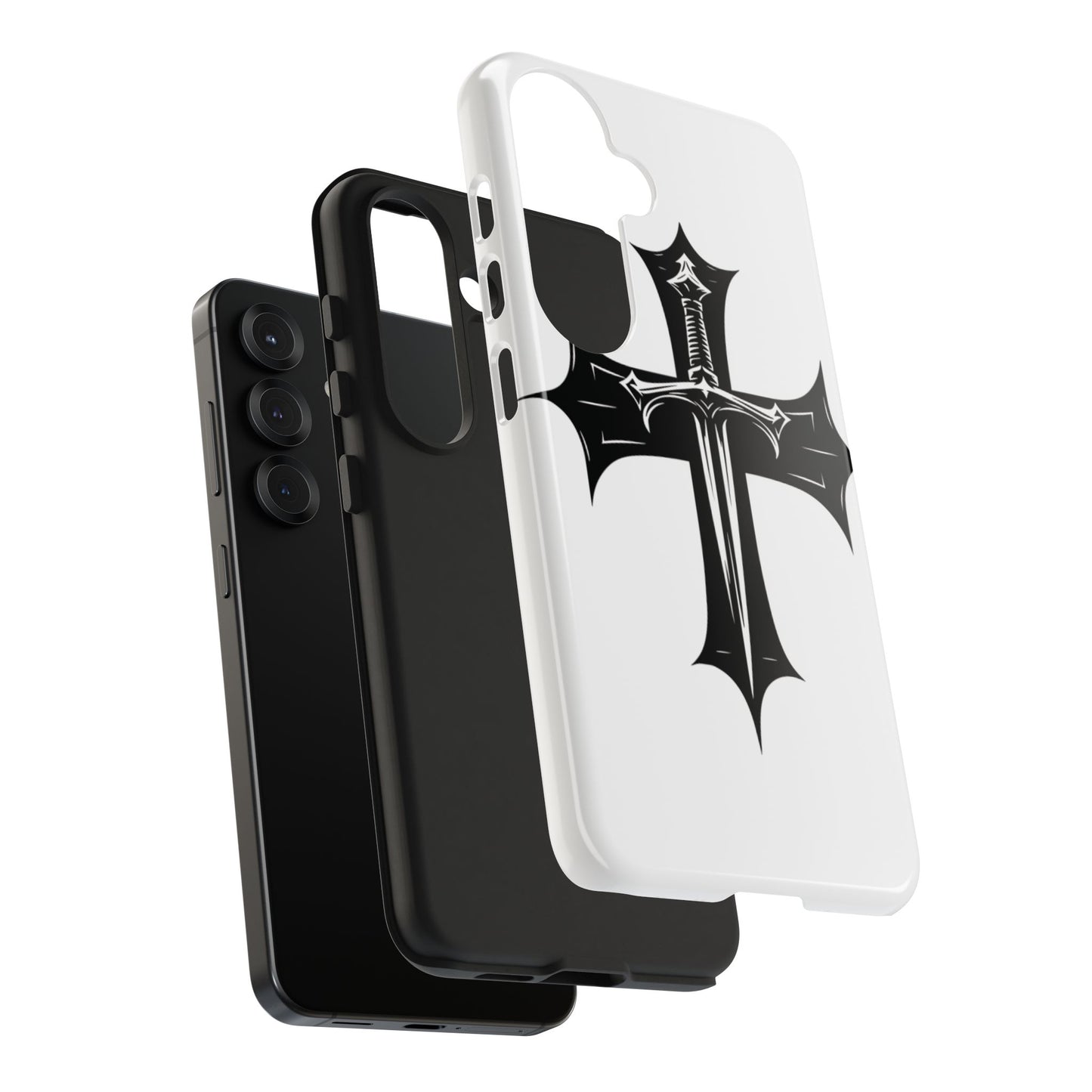 Tough Phone Case — Gothic Sword Cross Protective Phone Cover