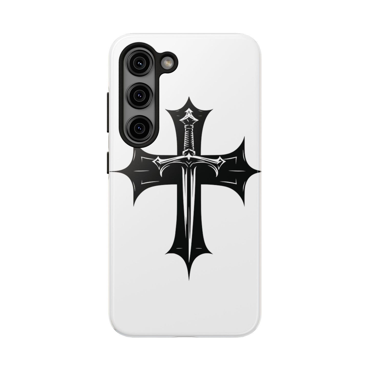 Tough Phone Case — Gothic Sword Cross Protective Phone Cover