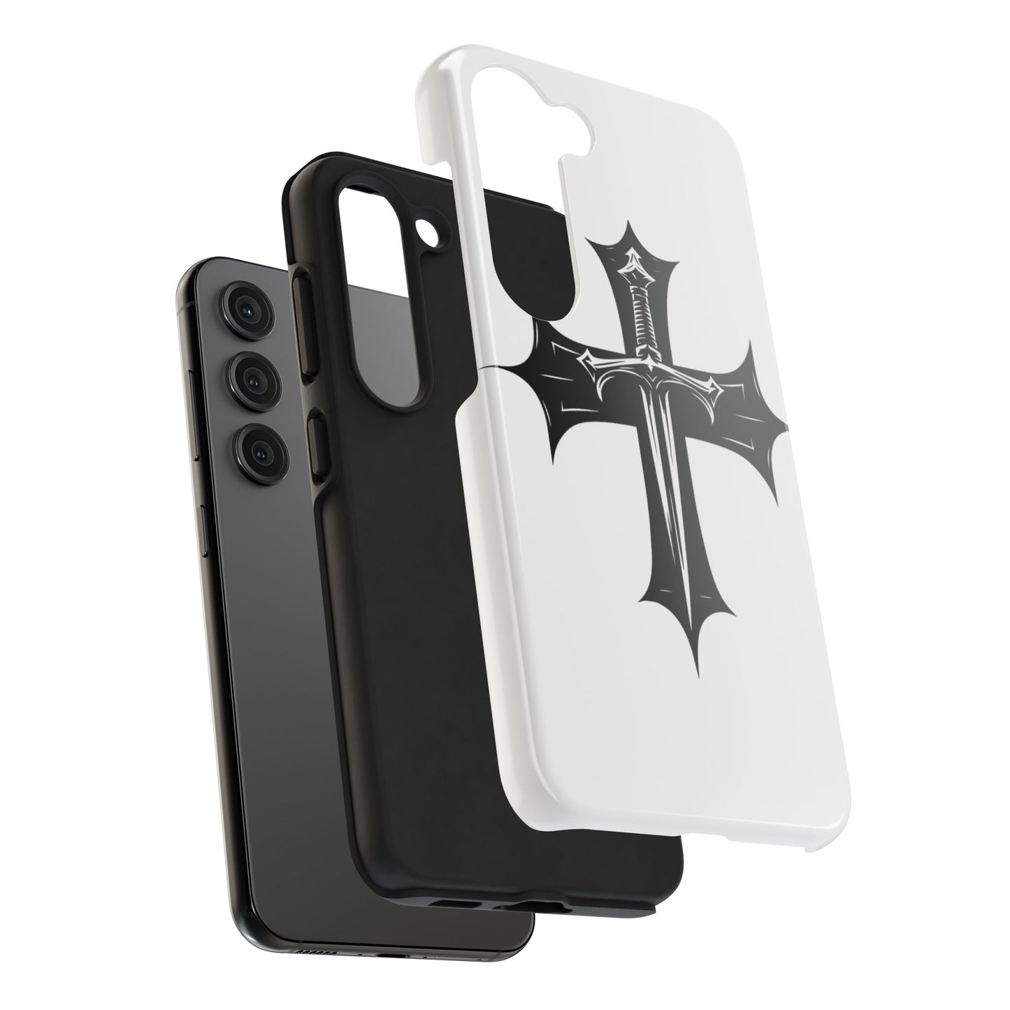 Tough Phone Case — Gothic Sword Cross Protective Phone Cover