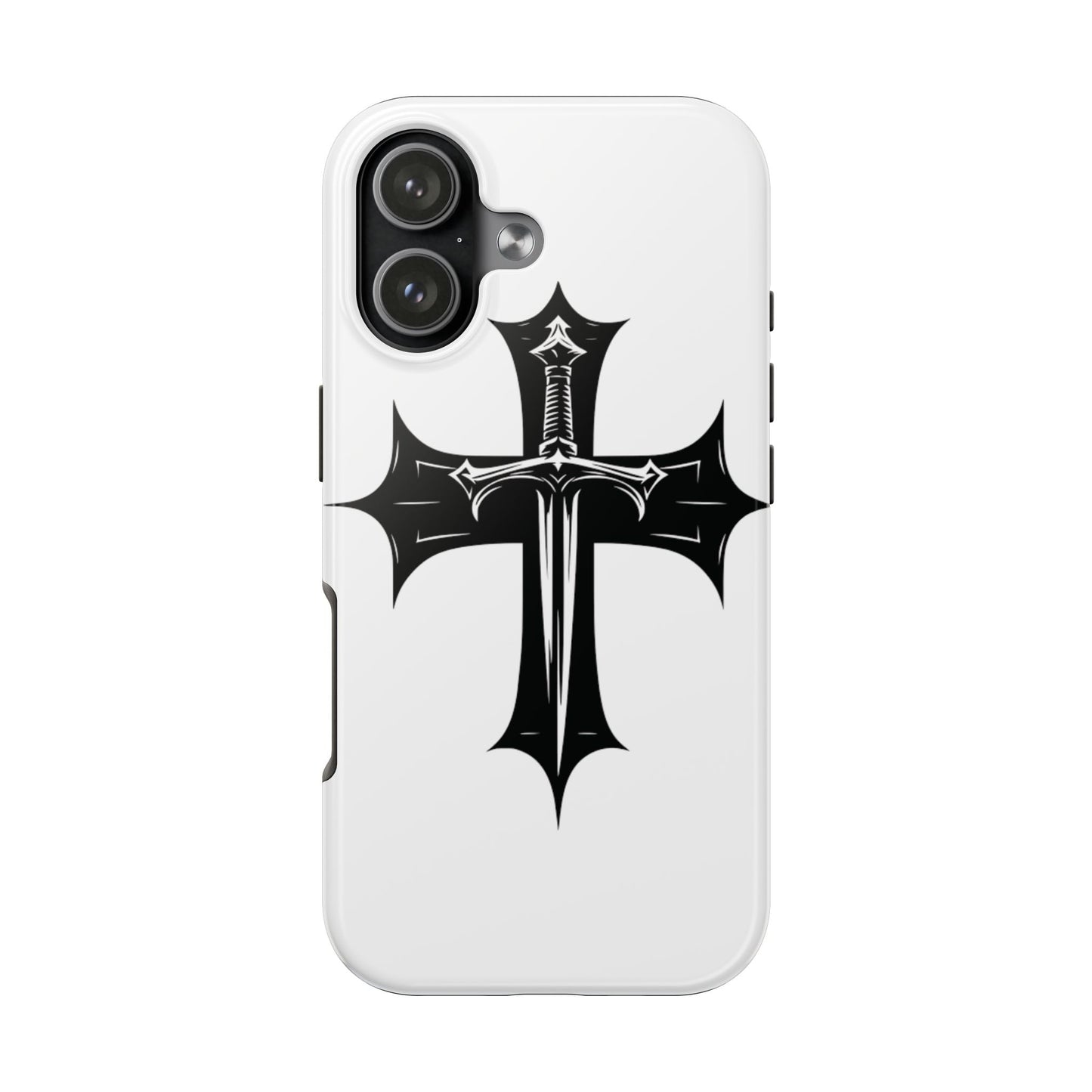 Tough Phone Case — Gothic Sword Cross Protective Phone Cover