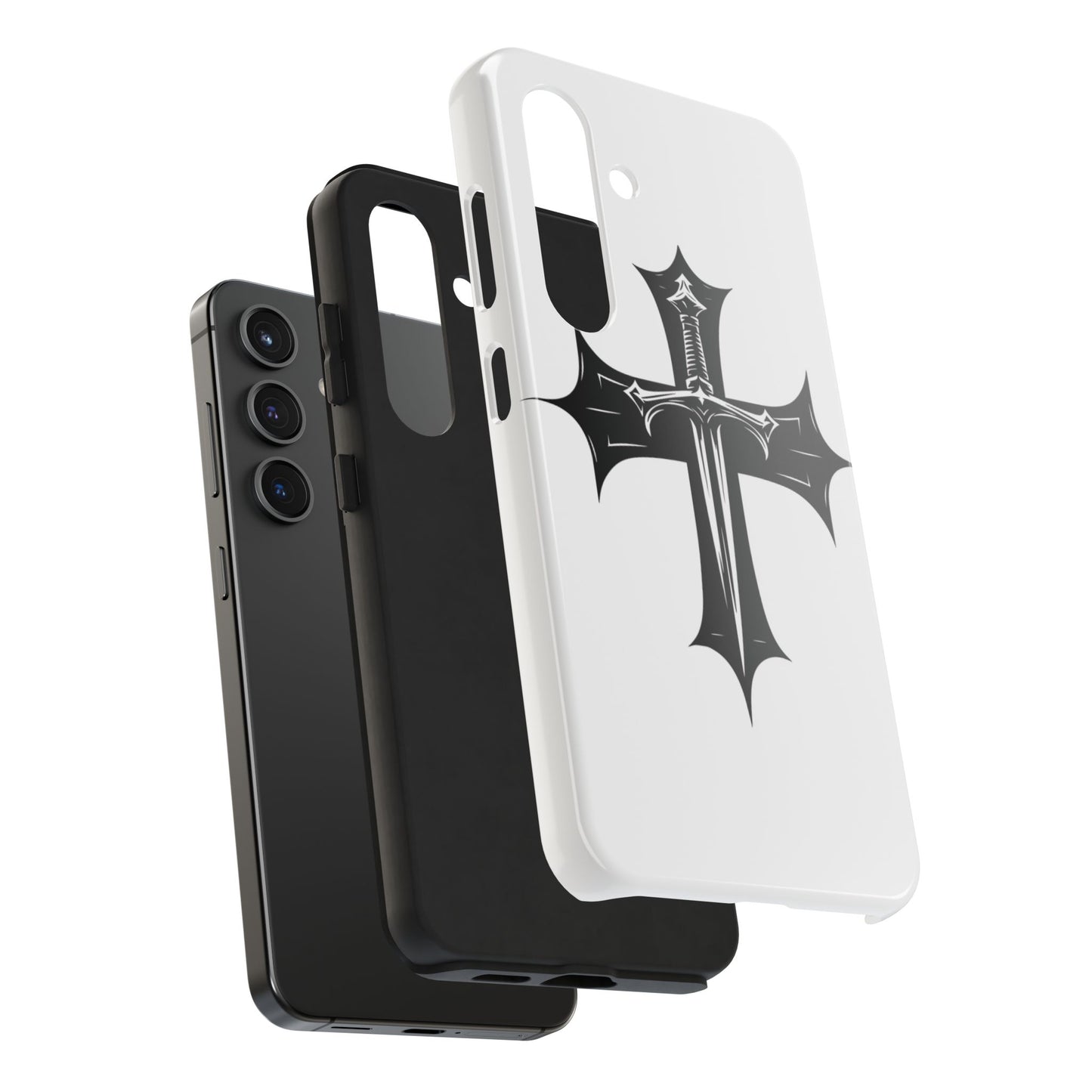 Tough Phone Case — Gothic Sword Cross Protective Phone Cover