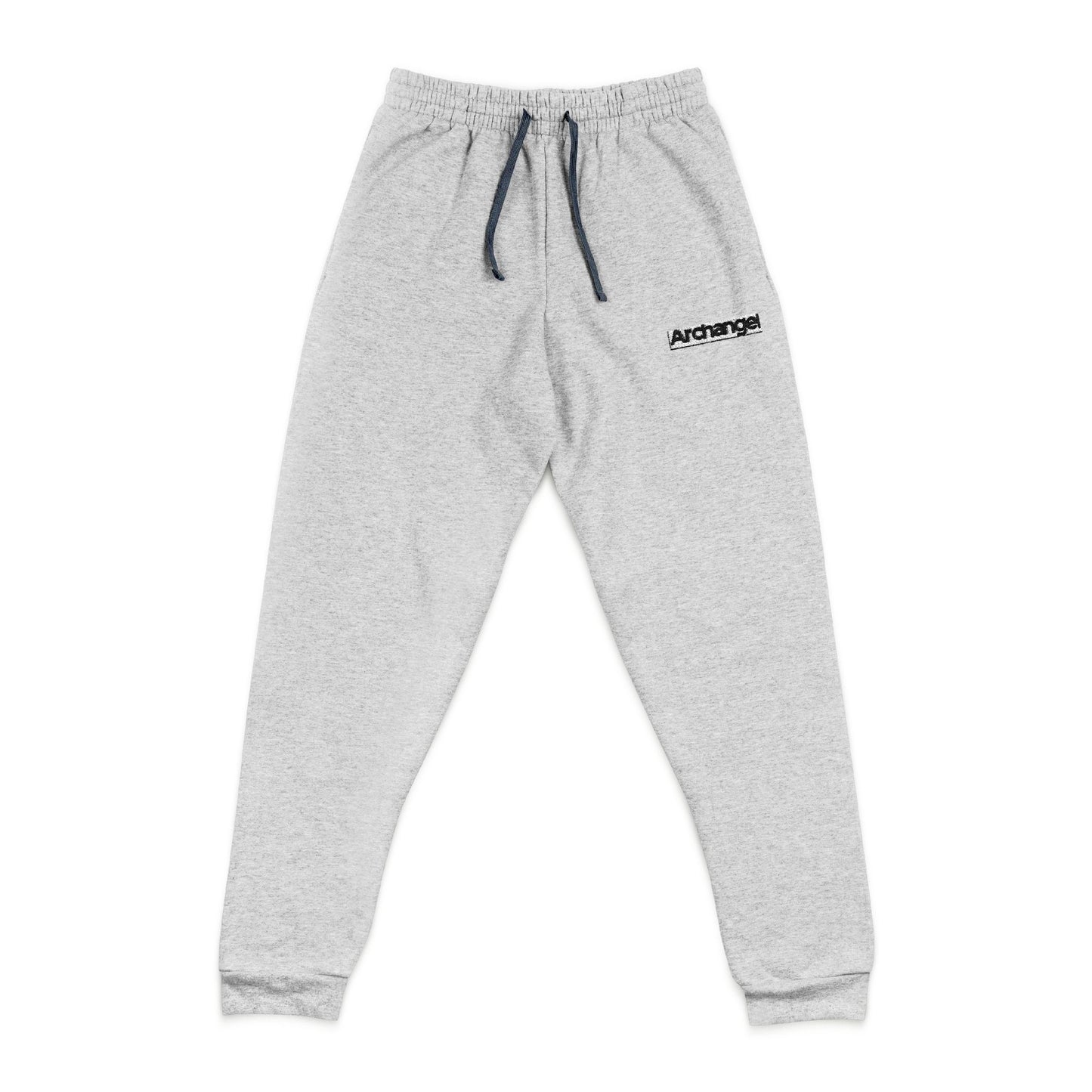 Embroidered Logo Joggers — Grey Casual Sweatpants with 'Adventure' Stitching