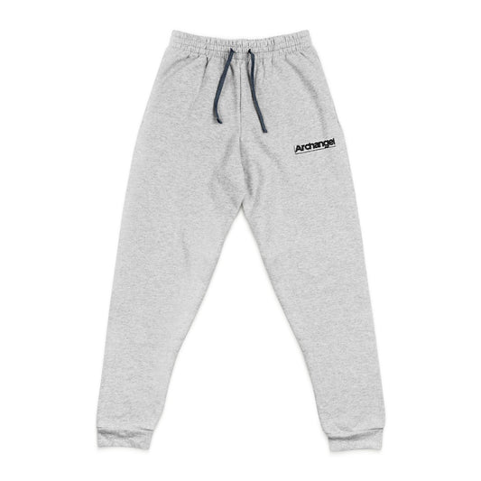 Embroidered Logo Joggers — Grey Casual Sweatpants with 'Adventure' Stitching