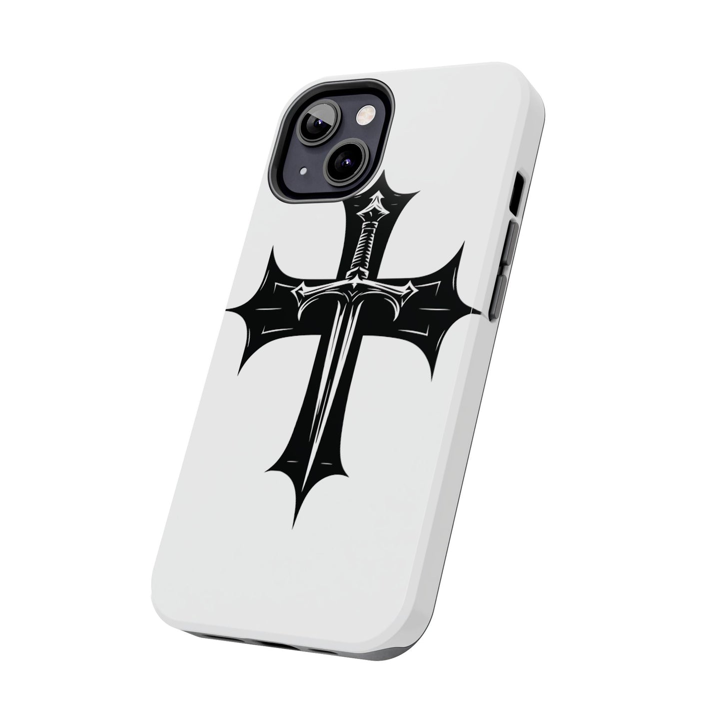 Tough Phone Case — Gothic Sword Cross Protective Phone Cover