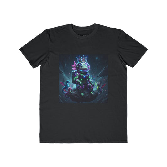 Cosmic Dino King Tee — Neon Retro Fantasy Graphic Shirt