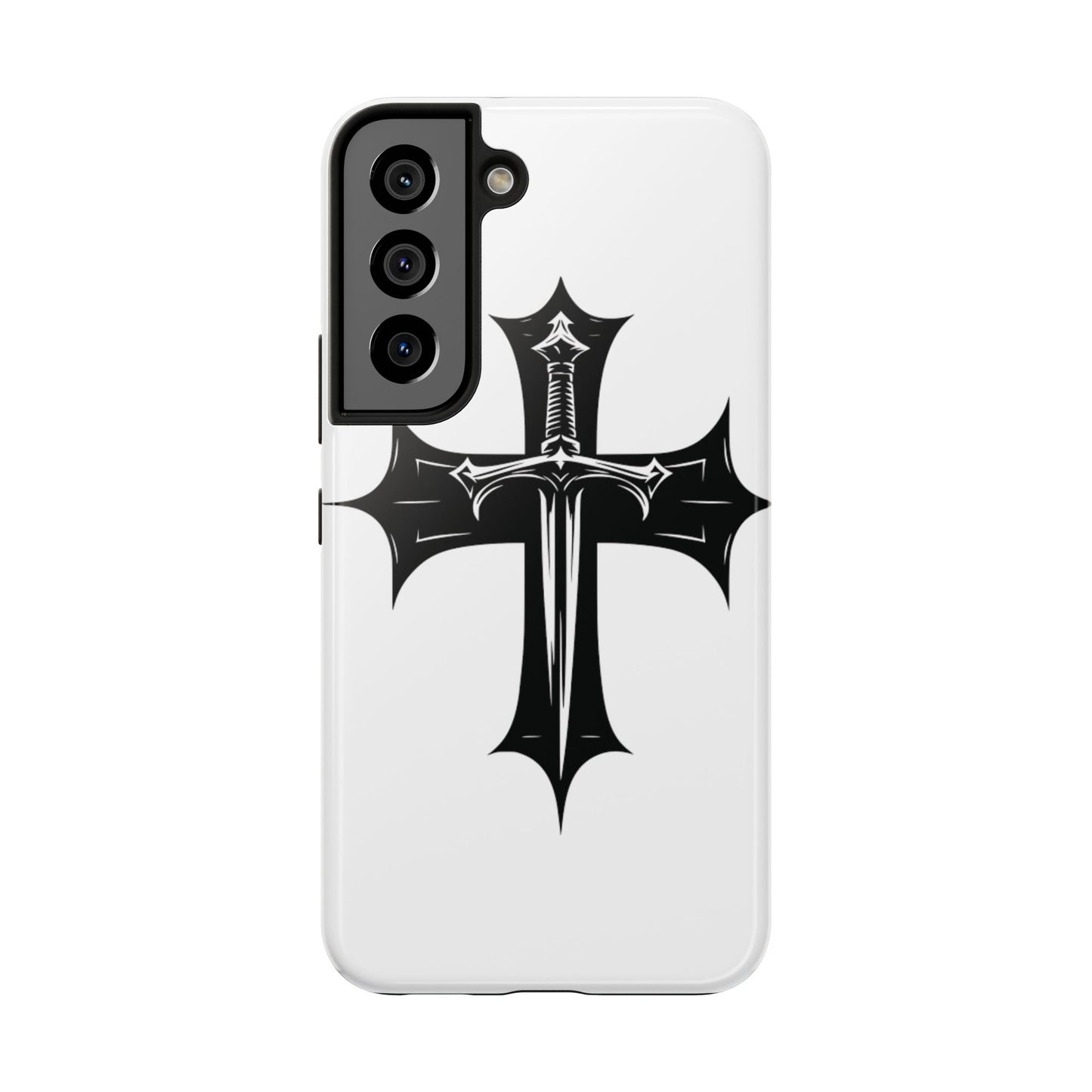 Tough Phone Case — Gothic Sword Cross Protective Phone Cover