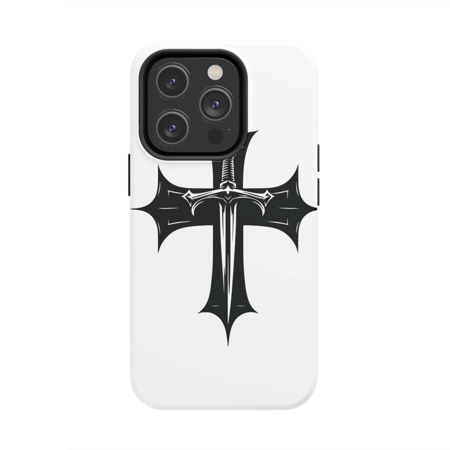 Tough Phone Case — Gothic Sword Cross Protective Phone Cover