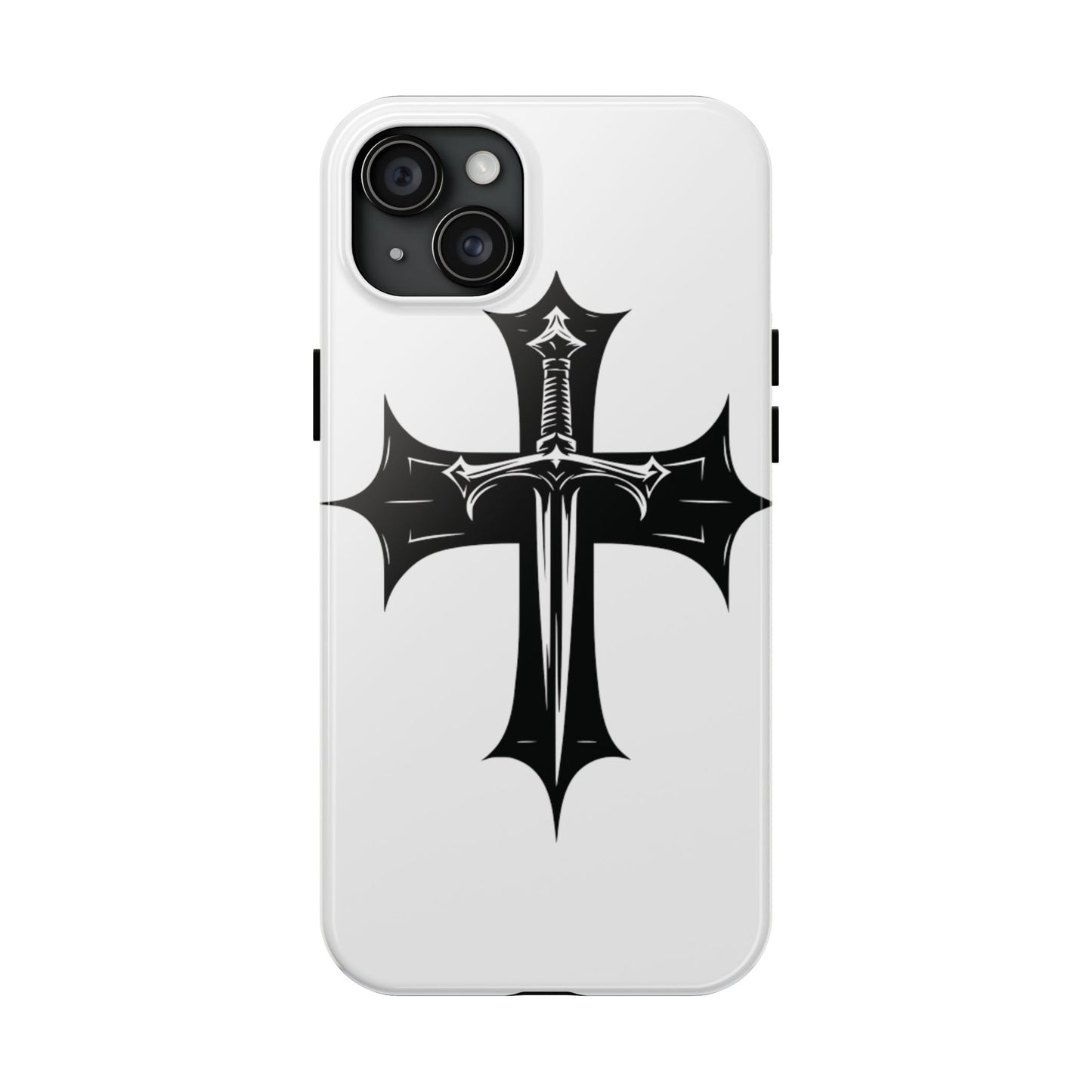 Tough Phone Case — Gothic Sword Cross Protective Phone Cover
