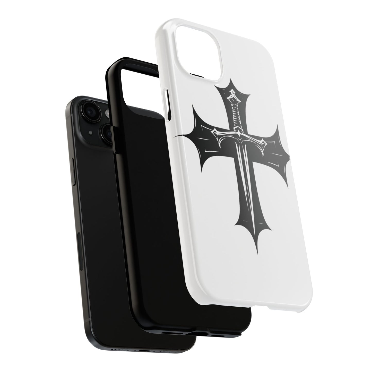 Tough Phone Case — Gothic Sword Cross Protective Phone Cover