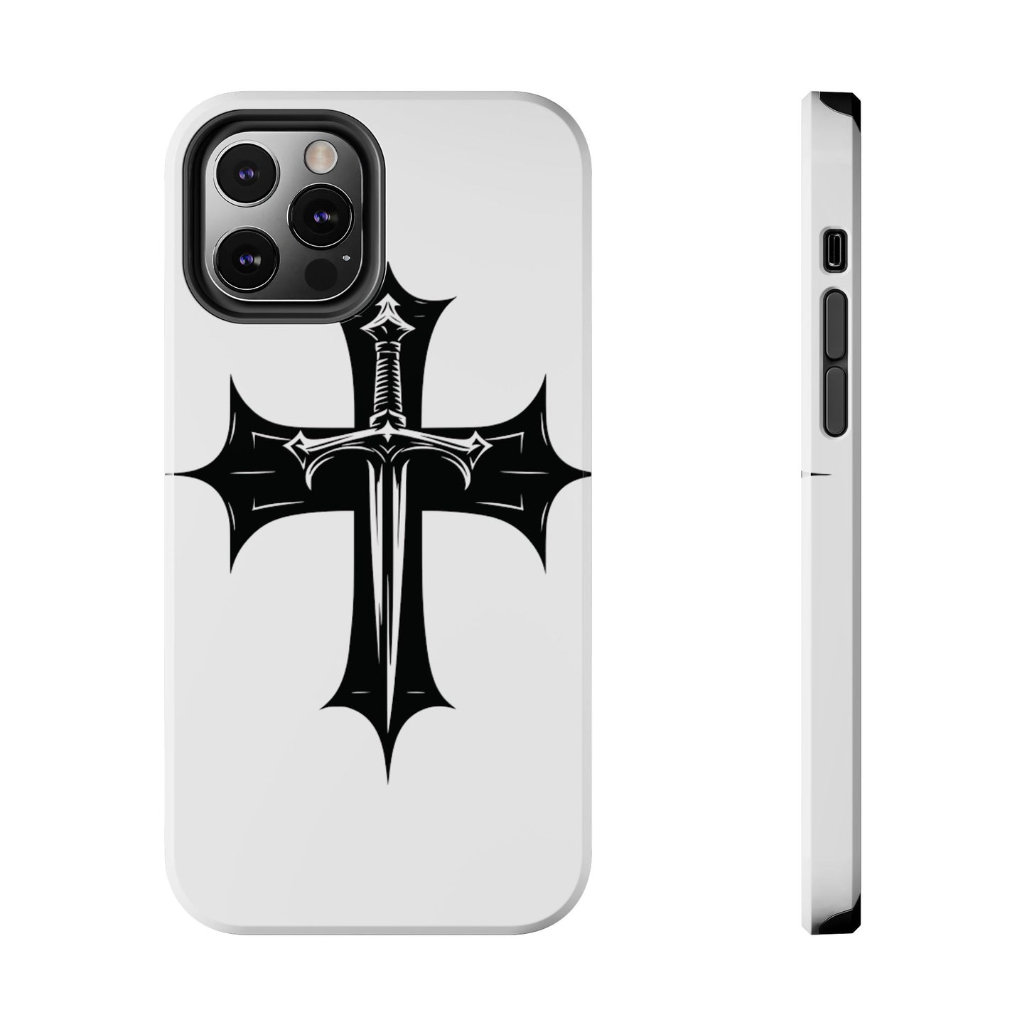 Tough Phone Case — Gothic Sword Cross Protective Phone Cover