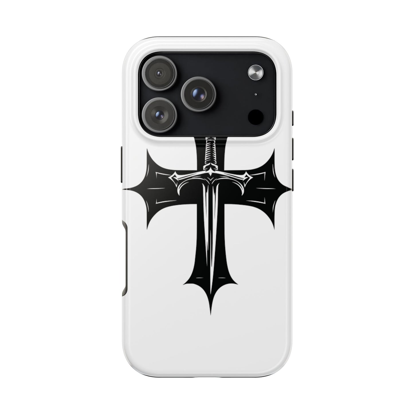 Tough Phone Case — Gothic Sword Cross Protective Phone Cover
