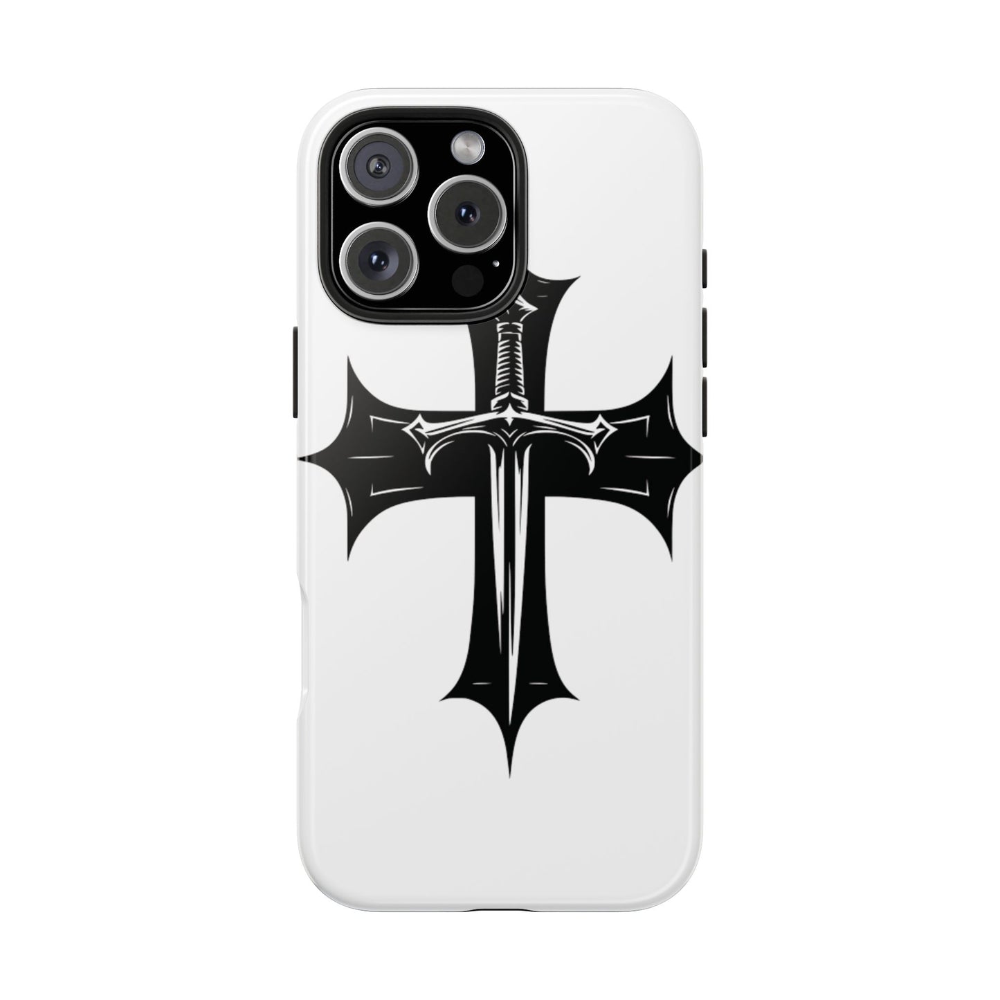 Tough Phone Case — Gothic Sword Cross Protective Phone Cover