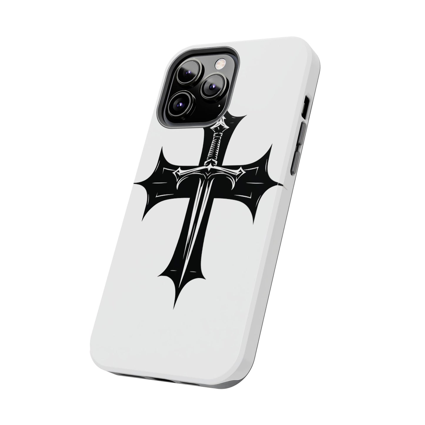 Tough Phone Case — Gothic Sword Cross Protective Phone Cover