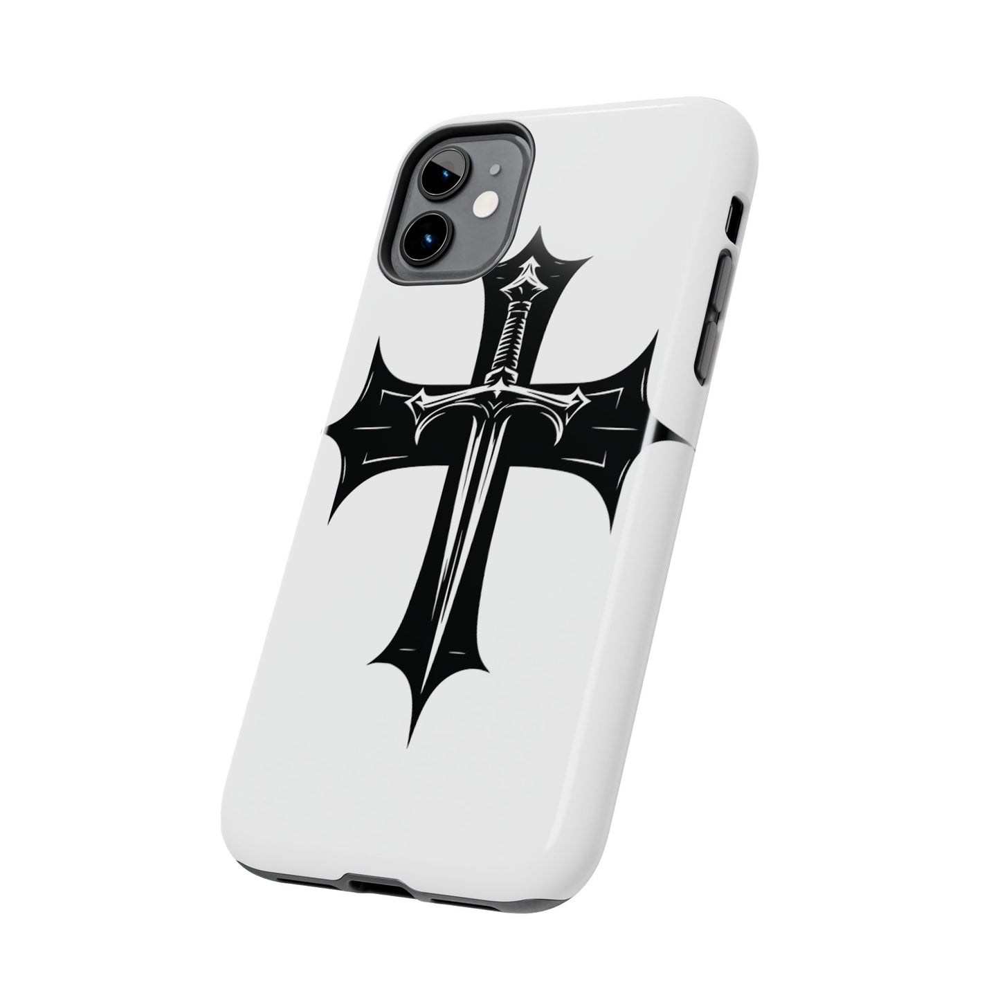 Tough Phone Case — Gothic Sword Cross Protective Phone Cover