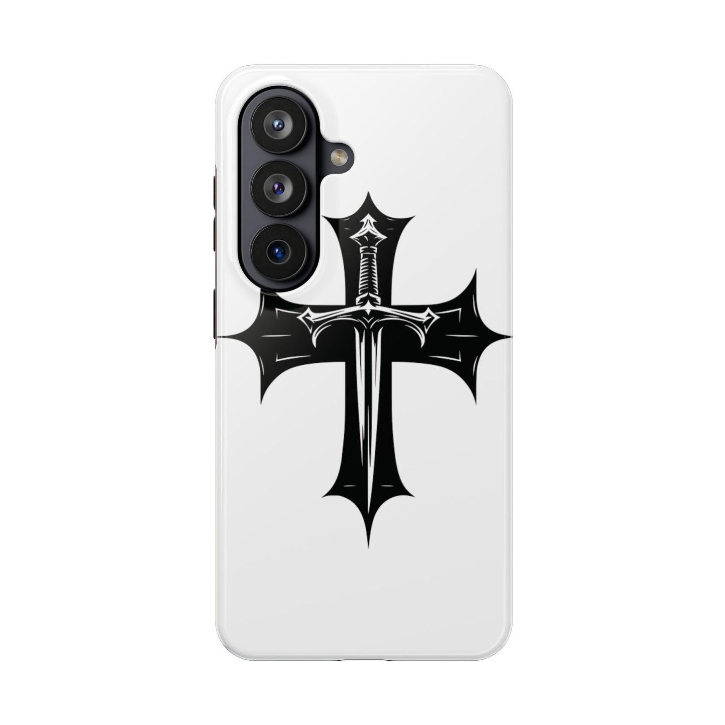 Tough Phone Case — Gothic Sword Cross Protective Phone Cover