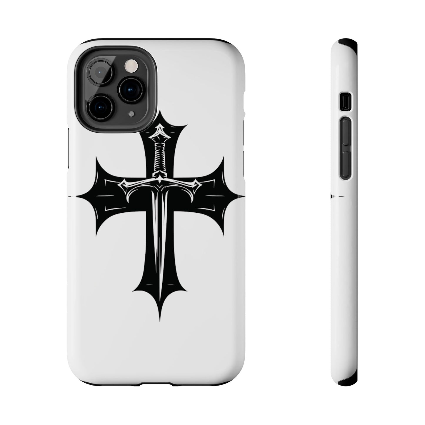 Tough Phone Case — Gothic Sword Cross Protective Phone Cover