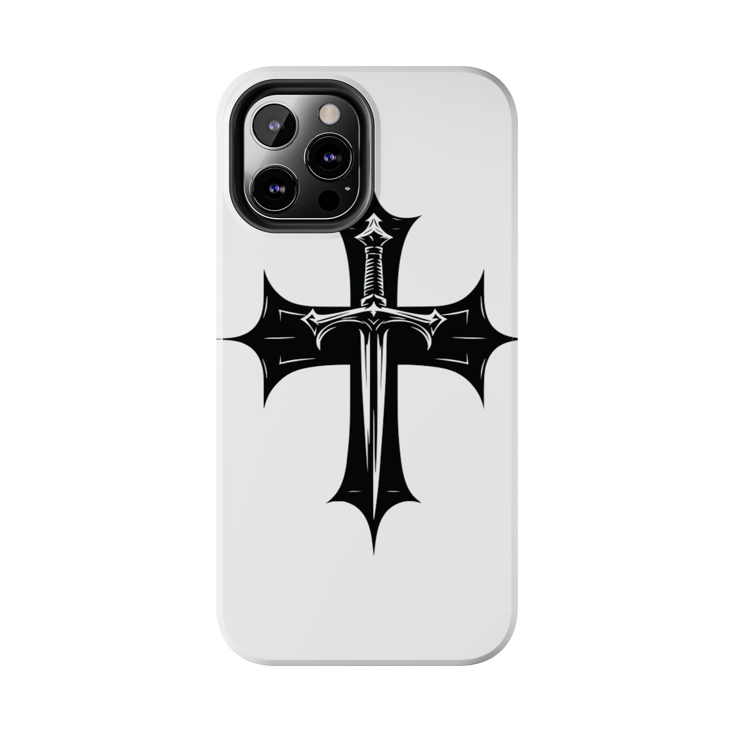 Tough Phone Case — Gothic Sword Cross Protective Phone Cover