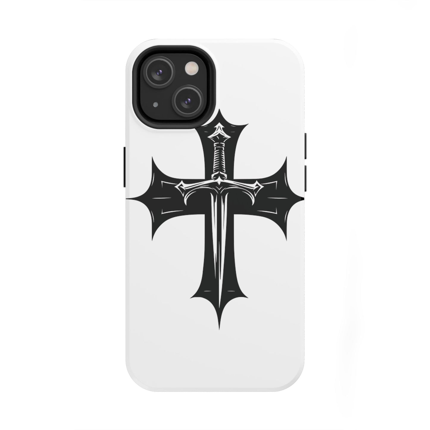 Tough Phone Case — Gothic Sword Cross Protective Phone Cover