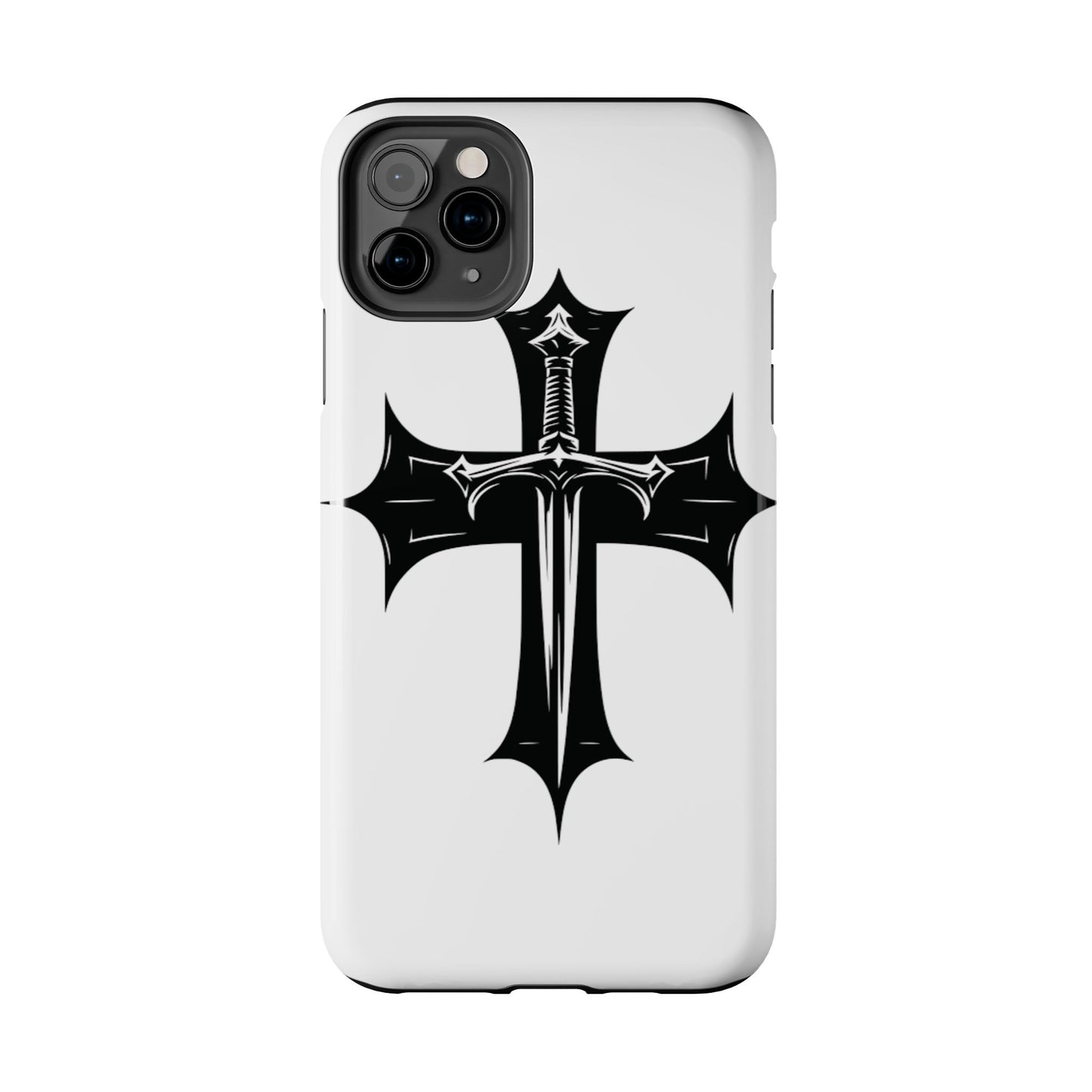 Tough Phone Case — Gothic Sword Cross Protective Phone Cover