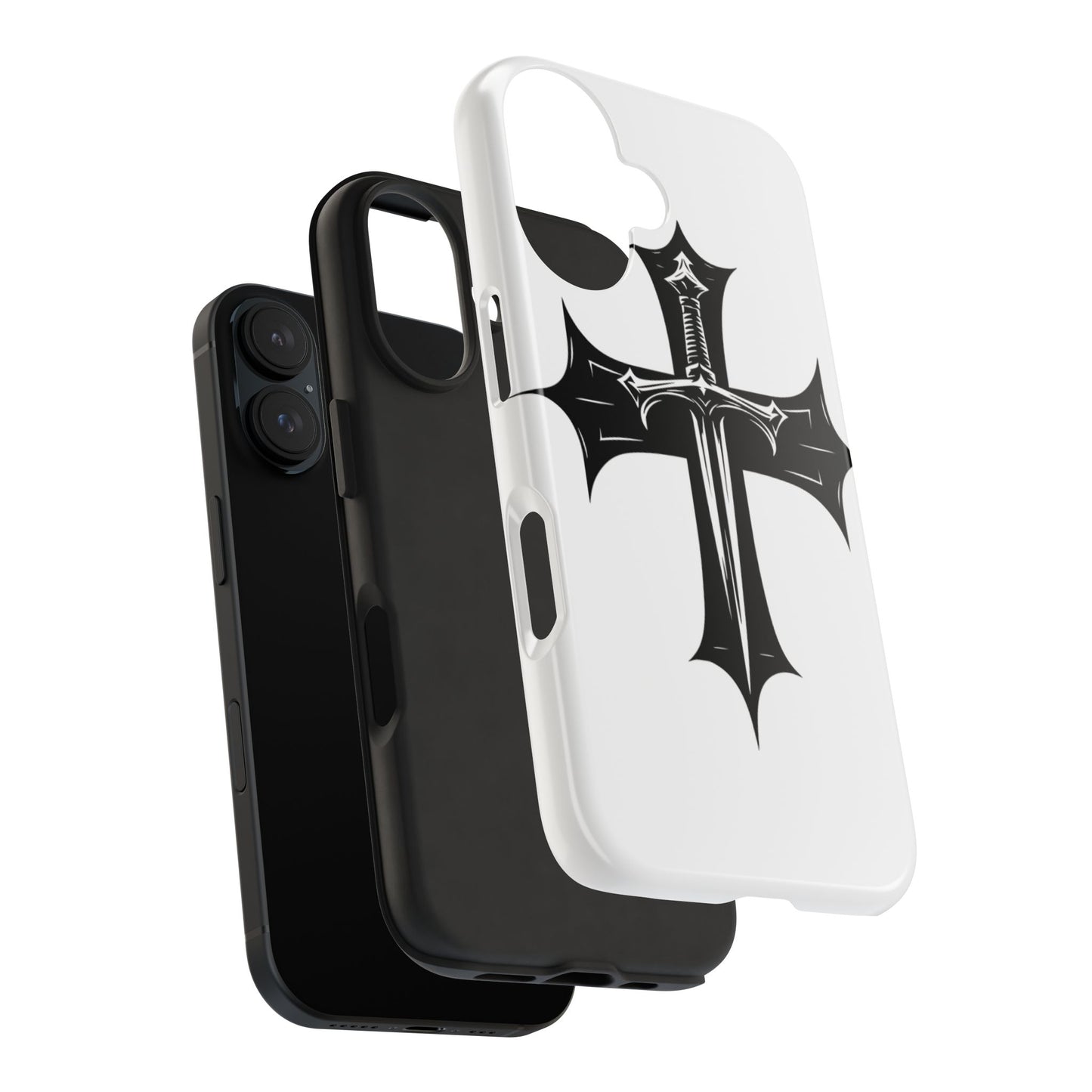 Tough Phone Case — Gothic Sword Cross Protective Phone Cover