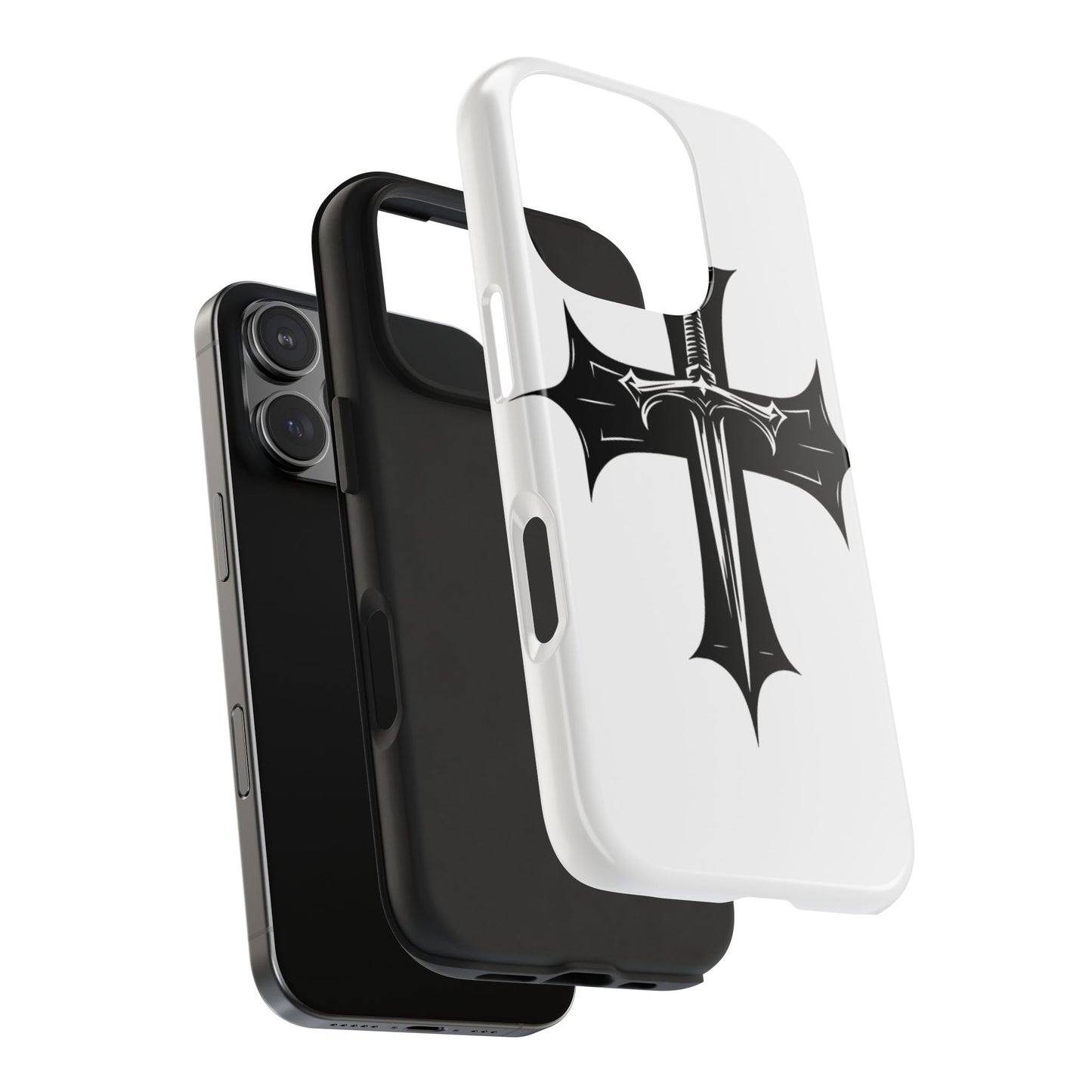 Tough Phone Case — Gothic Sword Cross Protective Phone Cover