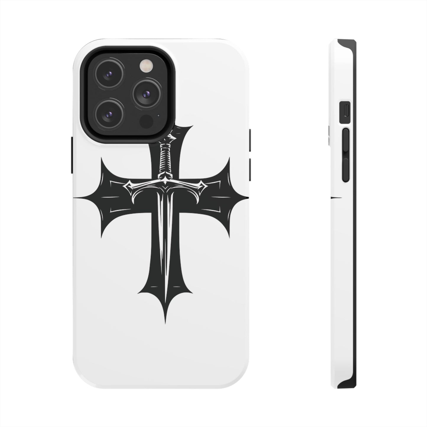 Tough Phone Case — Gothic Sword Cross Protective Phone Cover