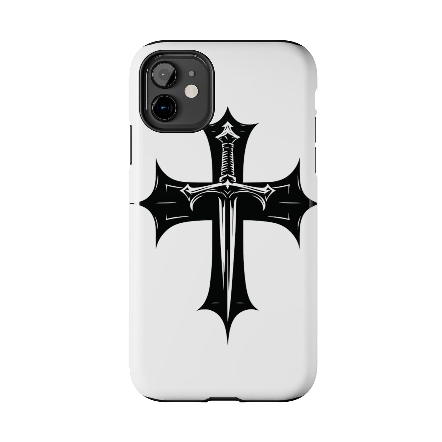 Tough Phone Case — Gothic Sword Cross Protective Phone Cover