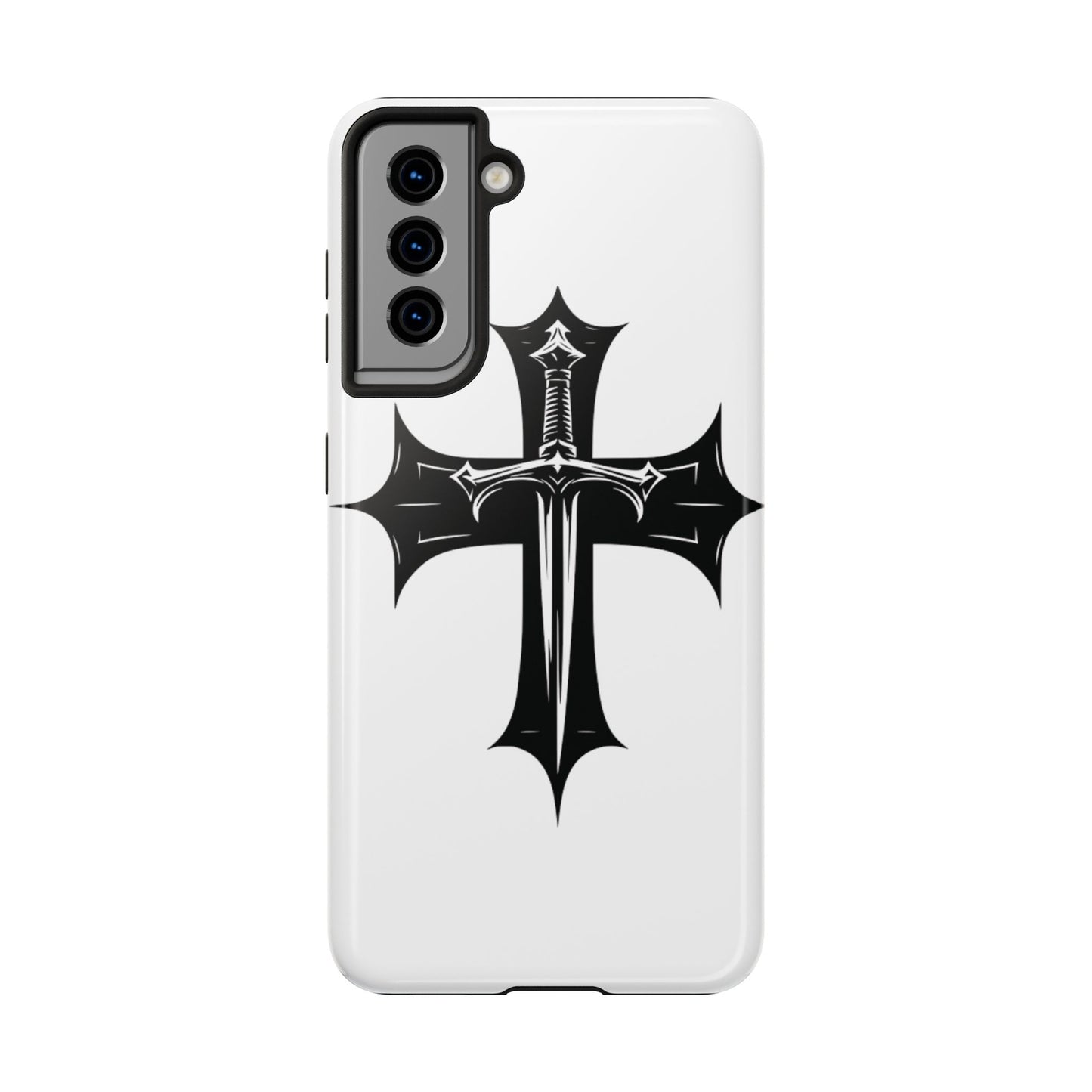Tough Phone Case — Gothic Sword Cross Protective Phone Cover