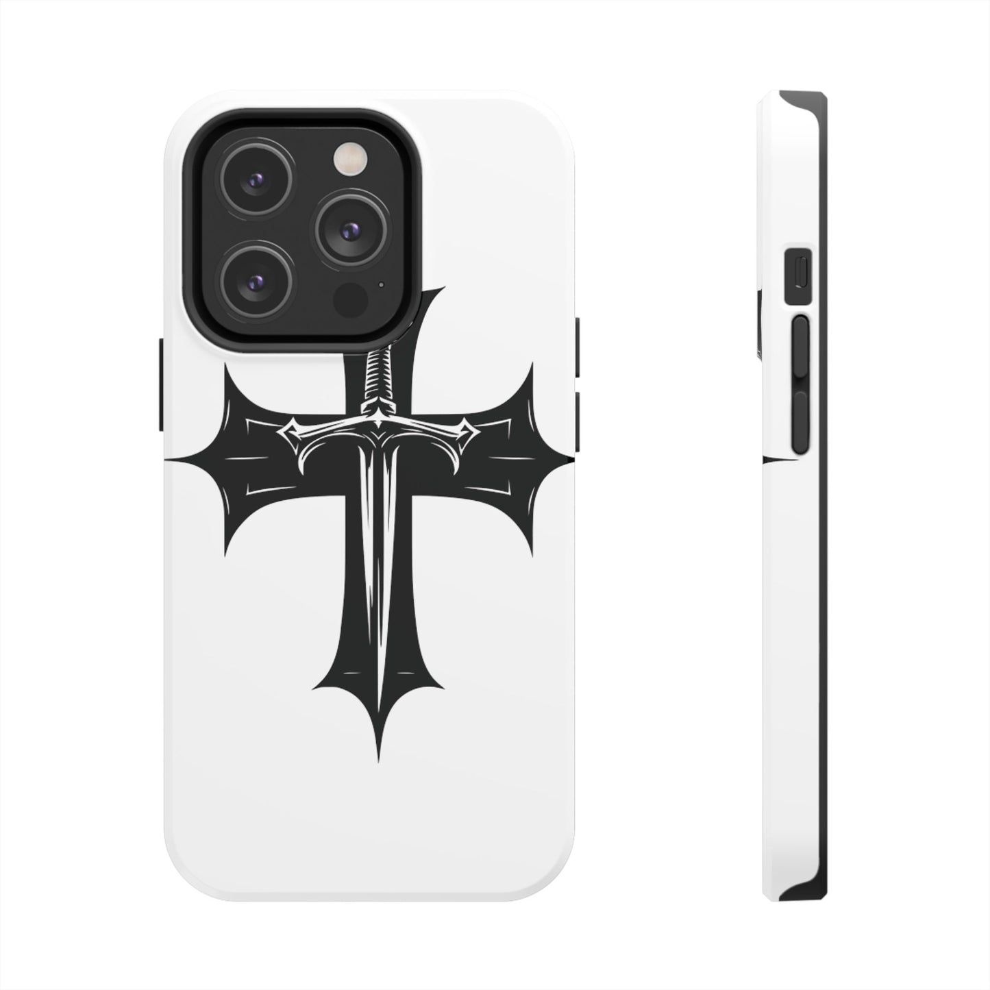 Tough Phone Case — Gothic Sword Cross Protective Phone Cover